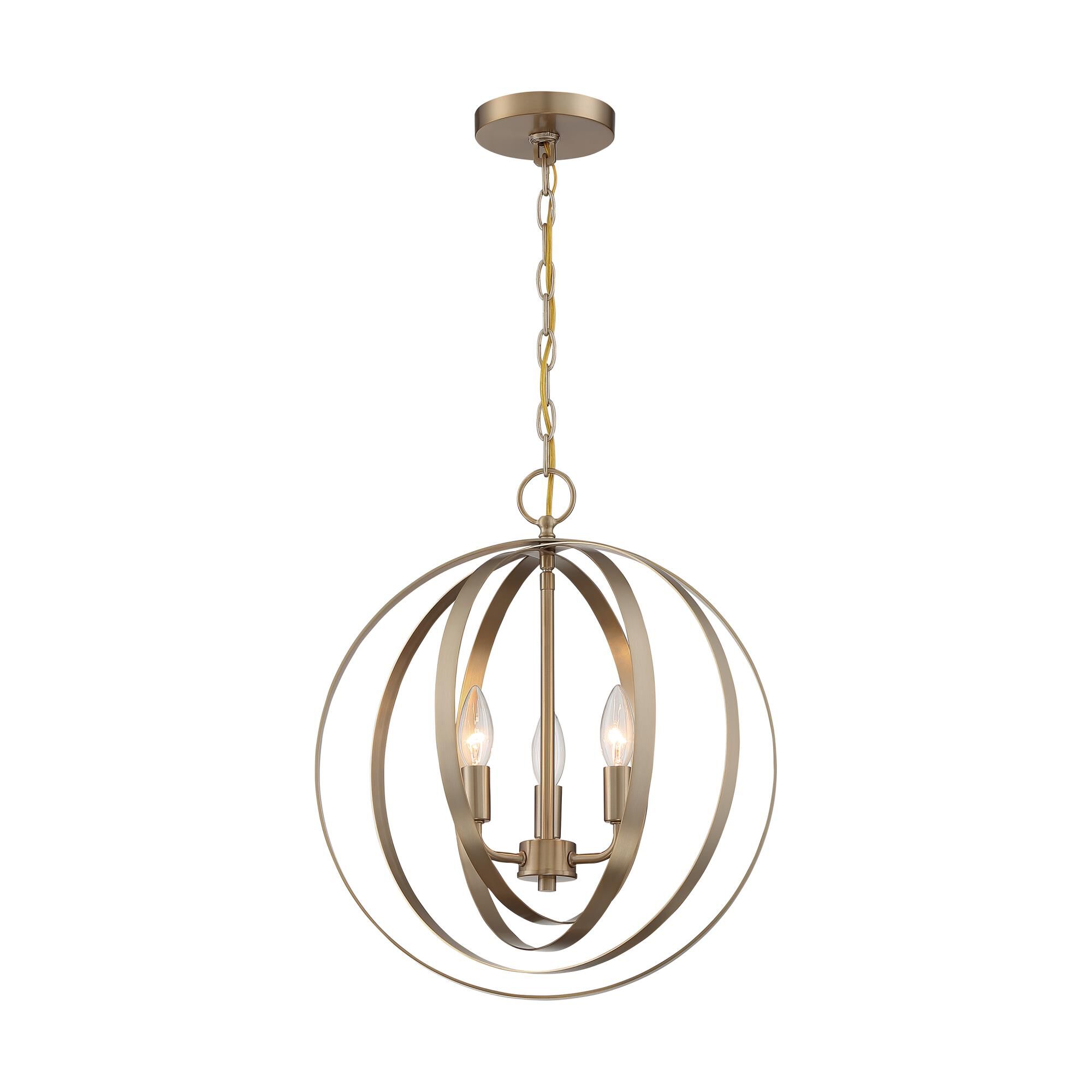 Pendleton 16 Inch 3 Light Mini Chandelier by Nuvo Lighting