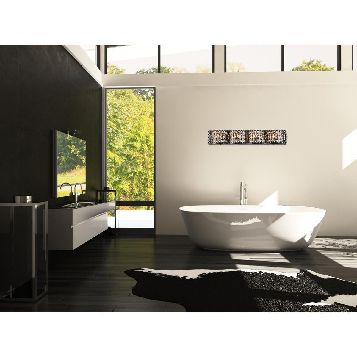 Shown in Black finish and Royal Cut Clear crystal