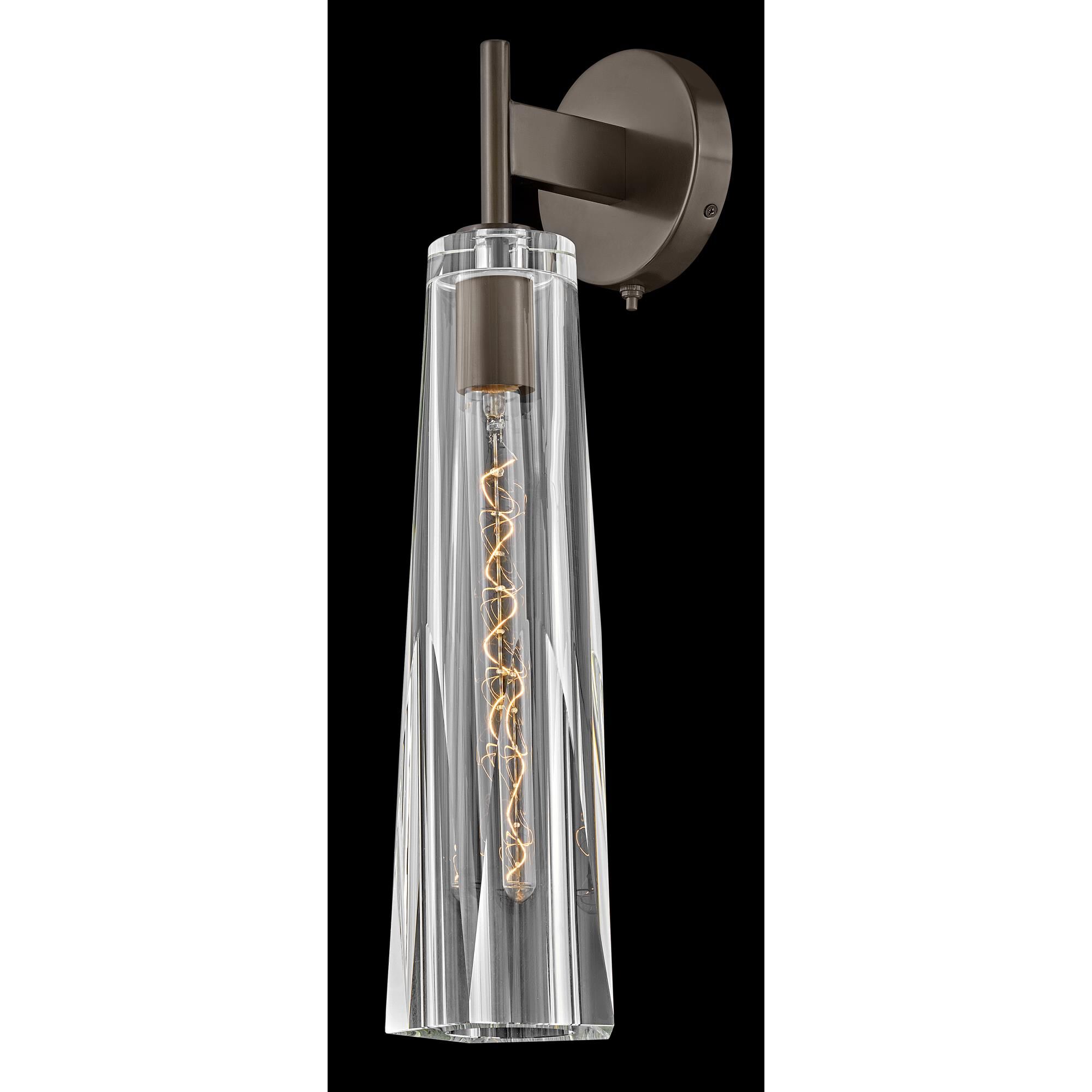 Shown in Black Oxide finish and Clear Crystal glass