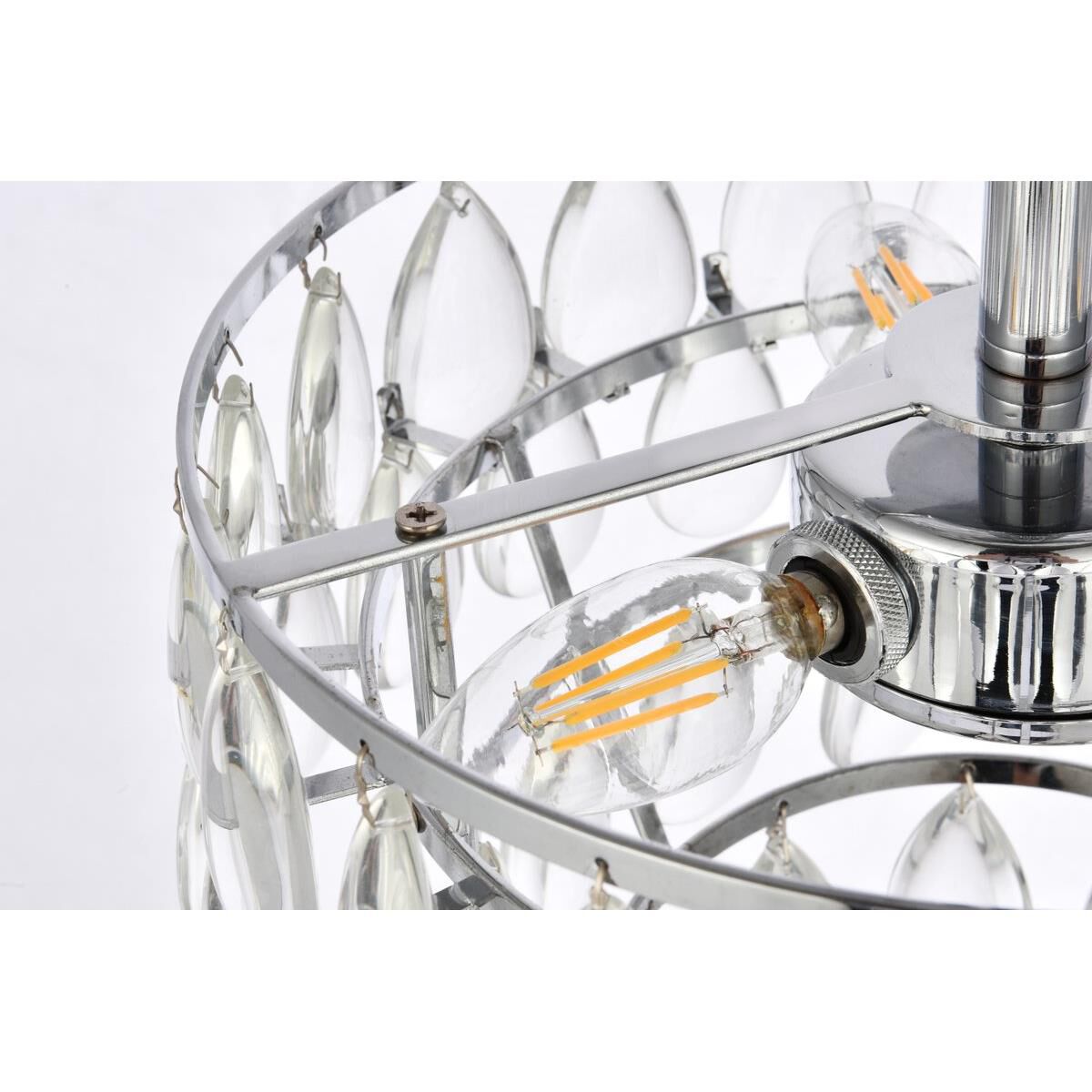 Shown in Chrome finish and Royal Cut Clear crystal