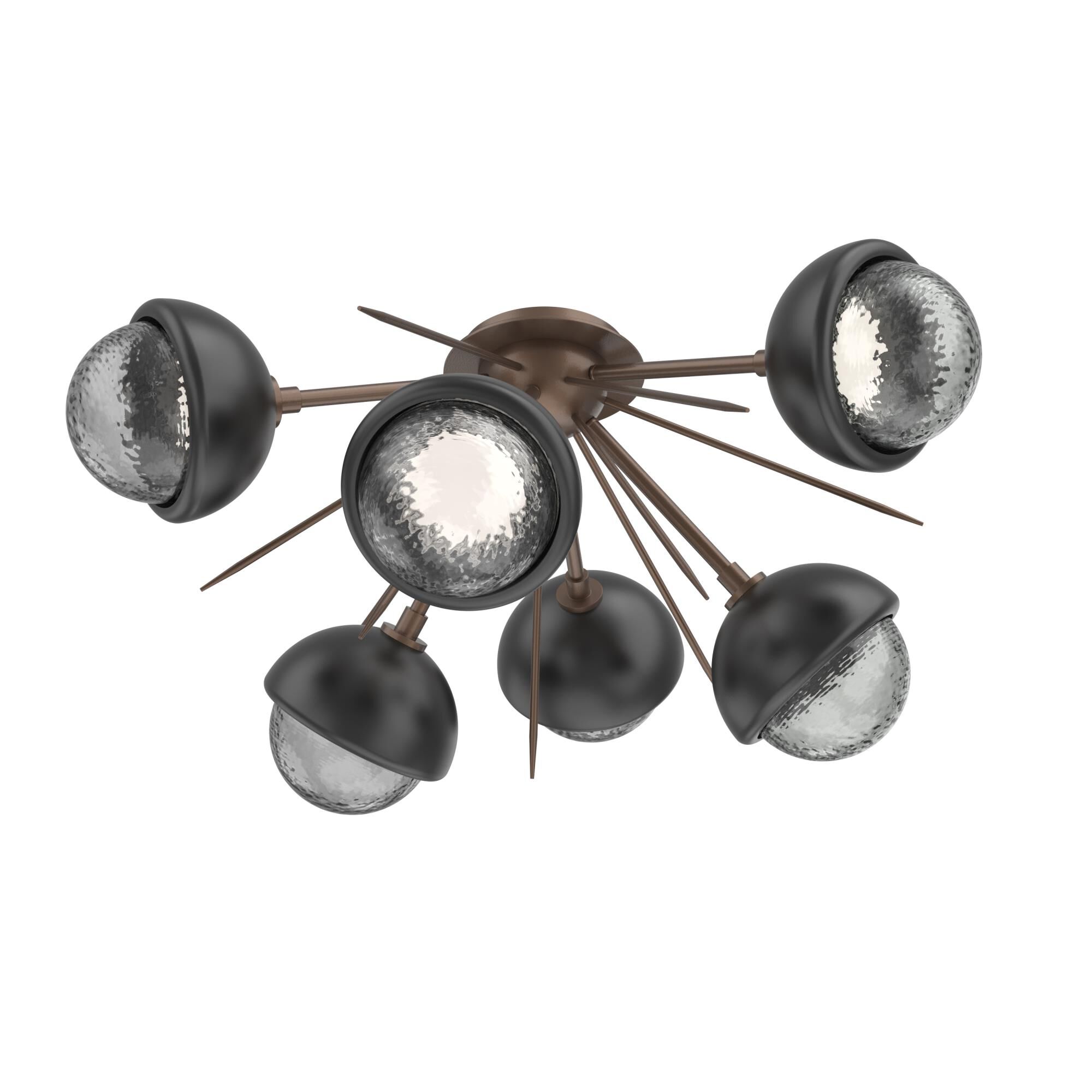 Shown in Burnished Bronze finish and Smoke glass and Matte Black accent