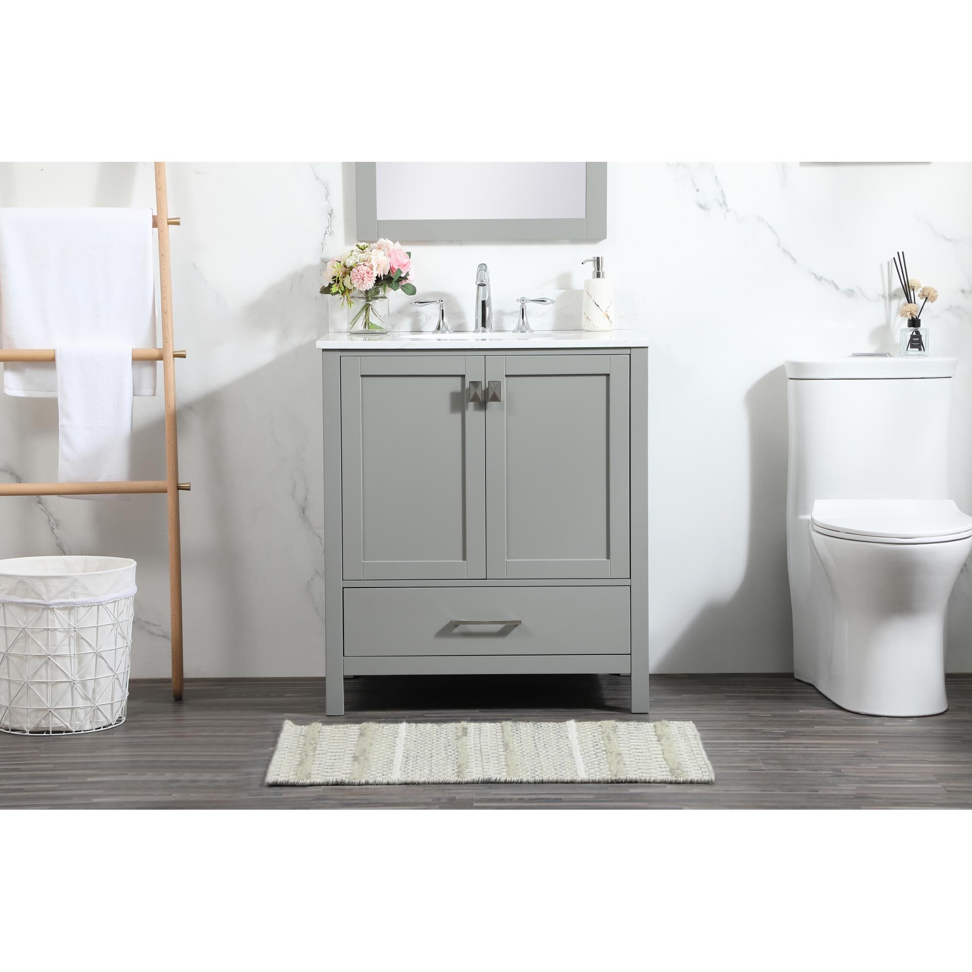 Shown in Grey finish