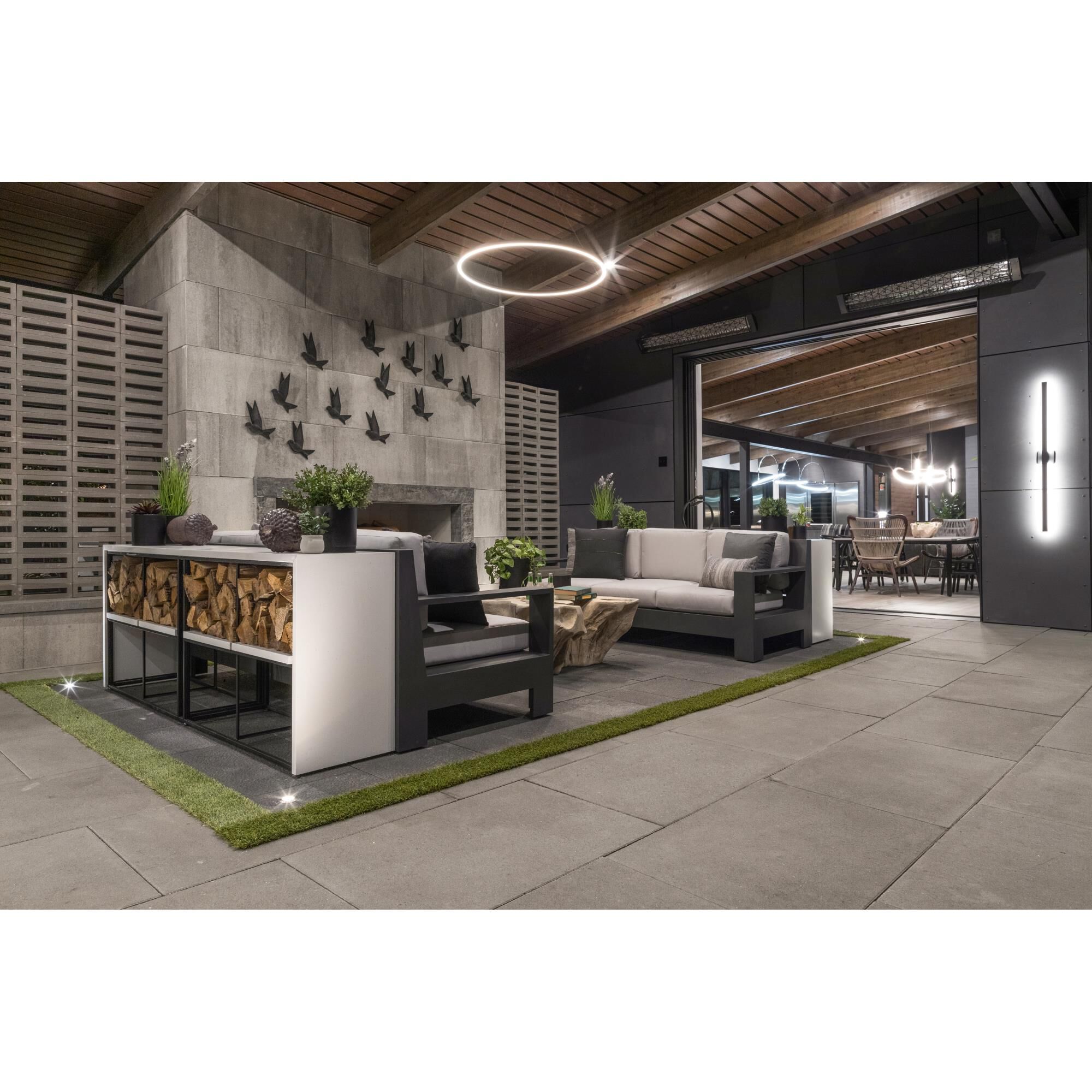 Alumilux Line 51 Inch Tall 2 Light LED Outdoor Wall Light by ET2 Lighting