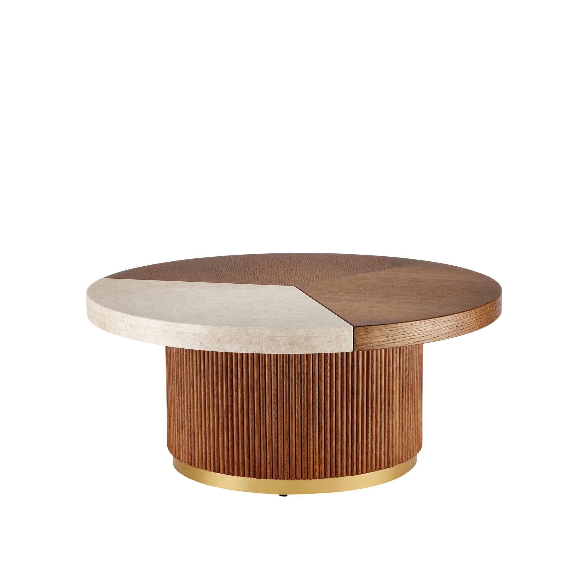 Shown in Morel Brown, Natural and Polished Brass finish