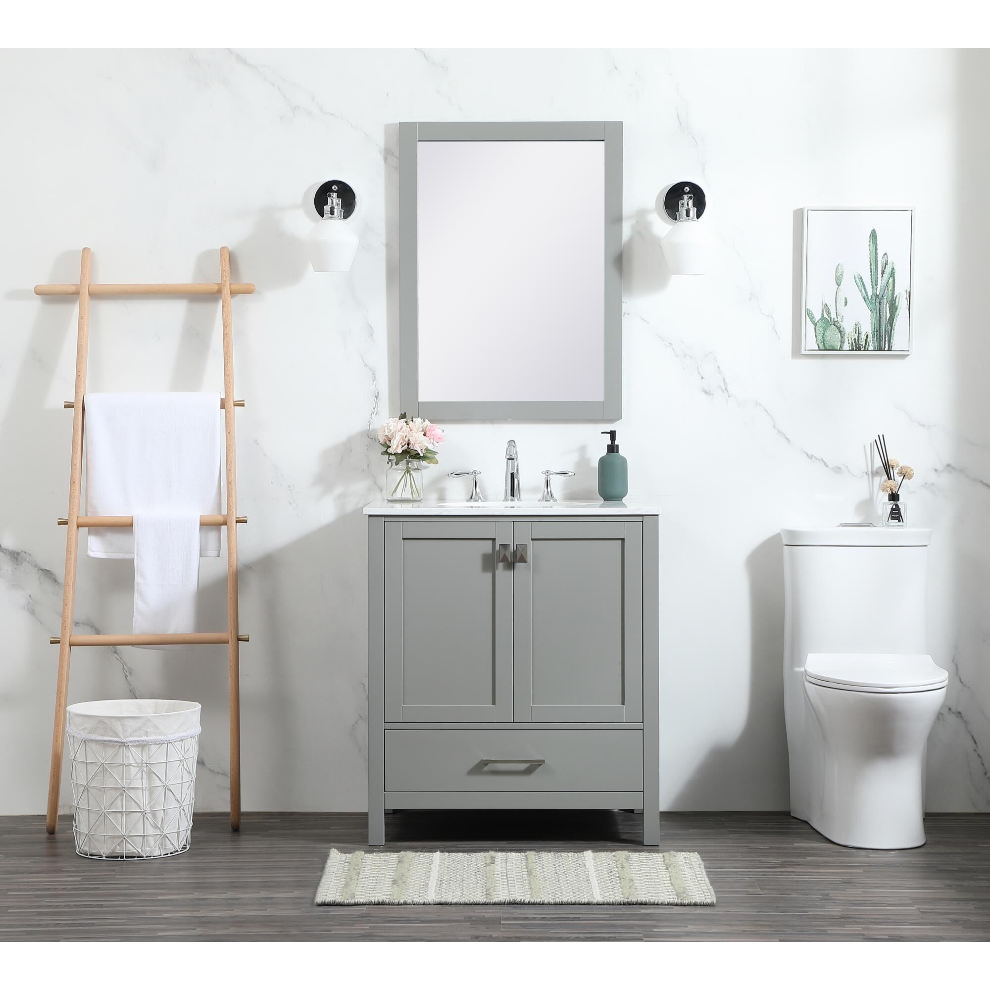 Shown in Grey finish