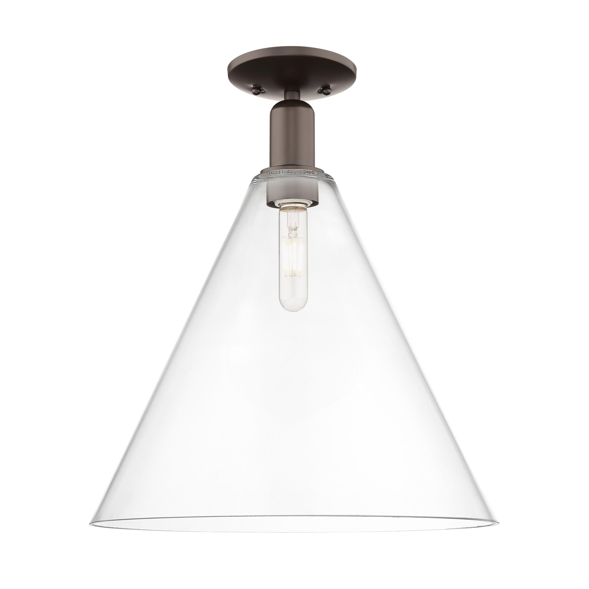 Bruno Marashlian Berkshire Glass 16 Inch Semi Flush Mount by Innovations Lighting