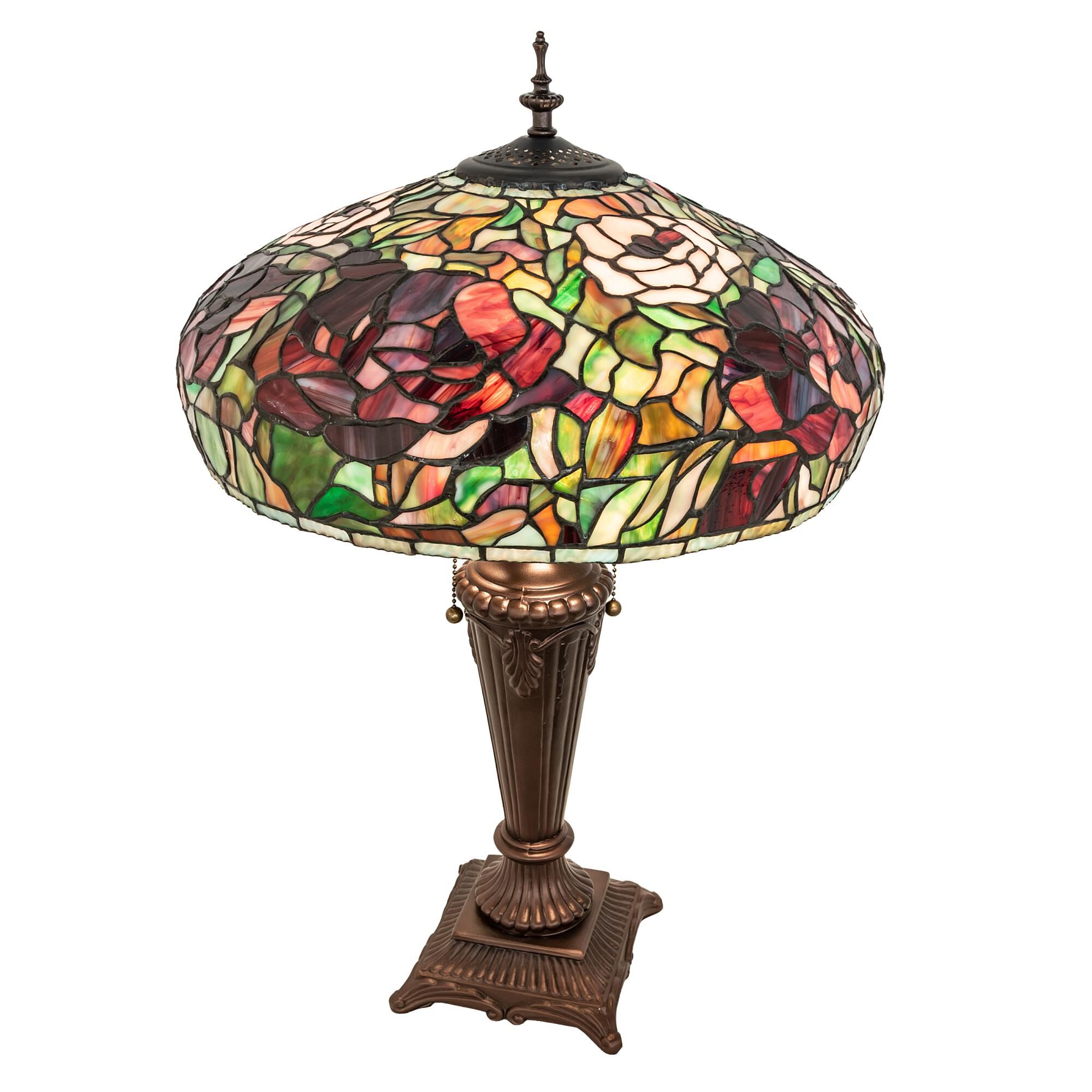 Tiffany Peony 26 Inch Table Lamp by Meyda Lighting