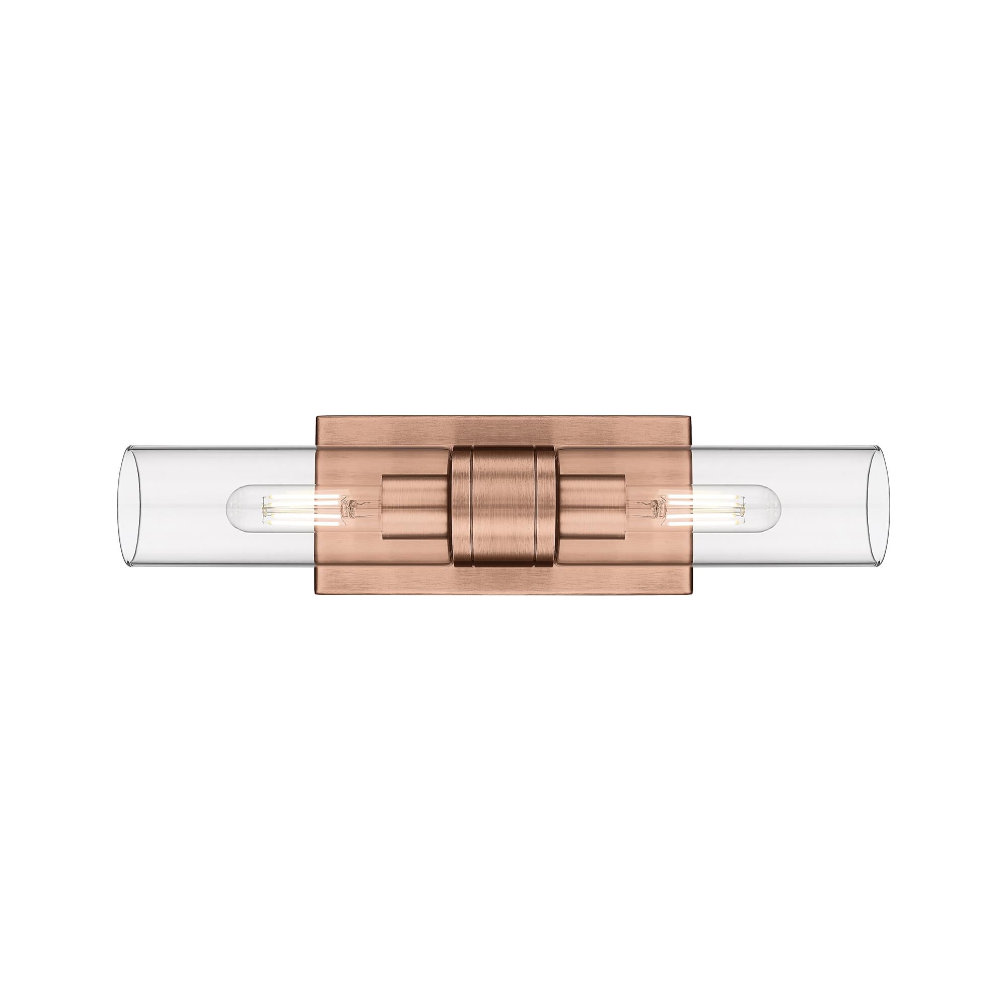 Shown in Antique Copper finish and Clear glass