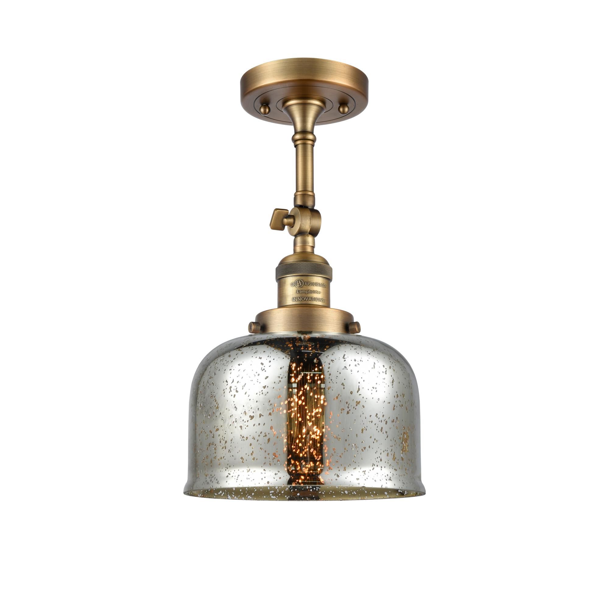Bruno Marashlian Large Bell 8 Inch 1 Light Semi Flush Mount by Innovations Lighting
