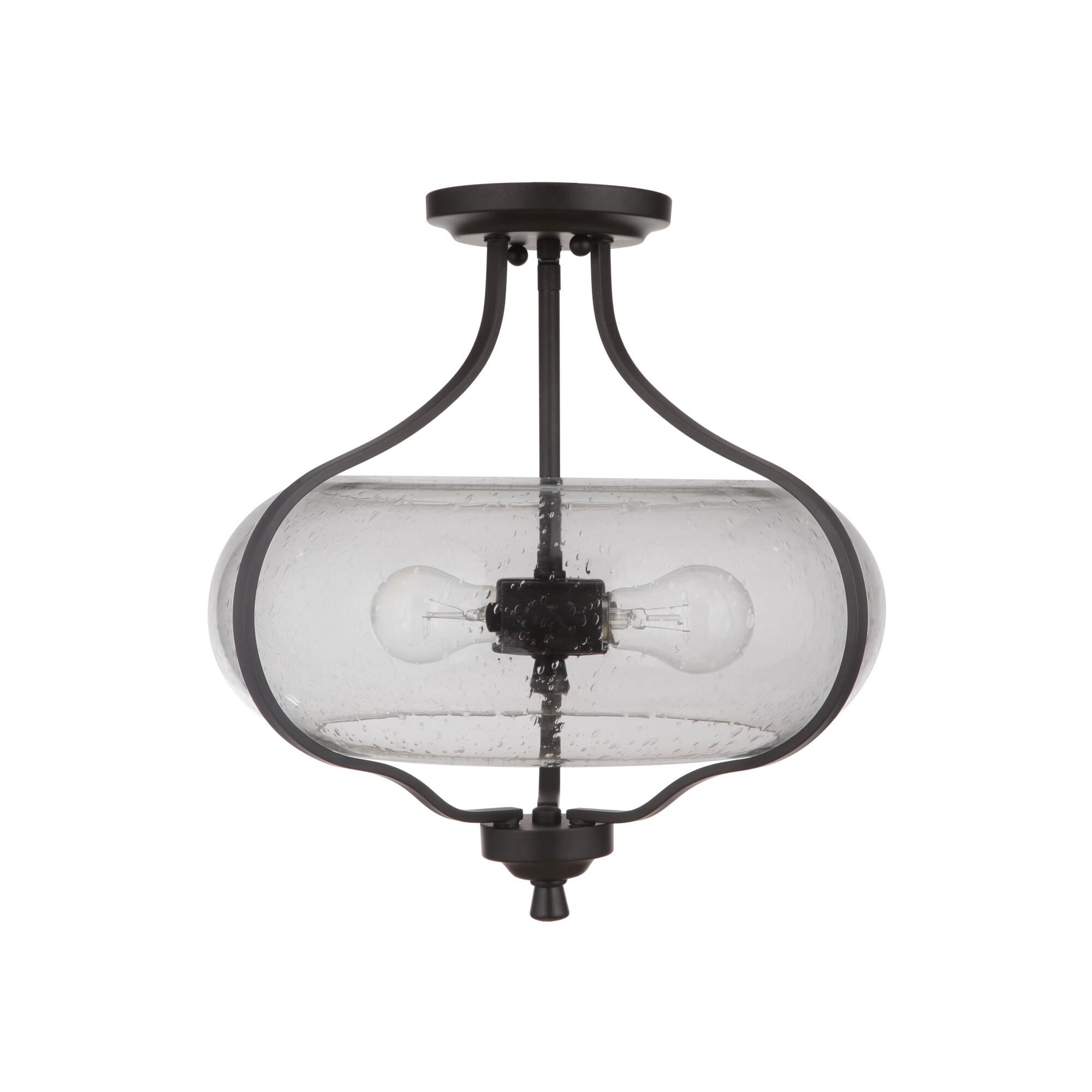 Serene 15 Inch 2 Light Semi Flush Mount by Craftmade