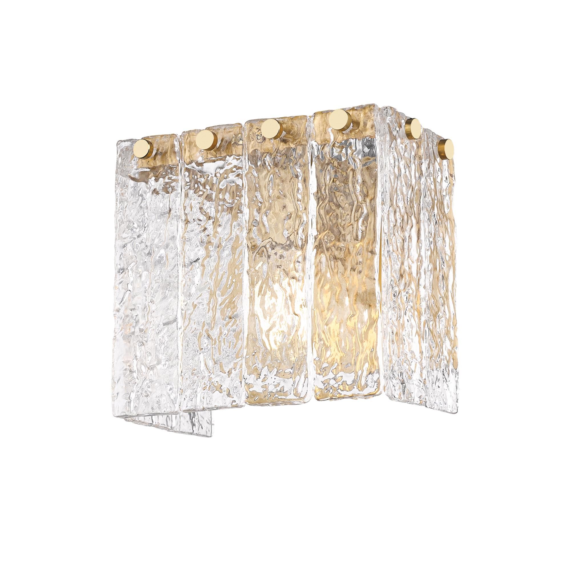 Shown in Modern Gold finish and Clear glass and Clear shade
