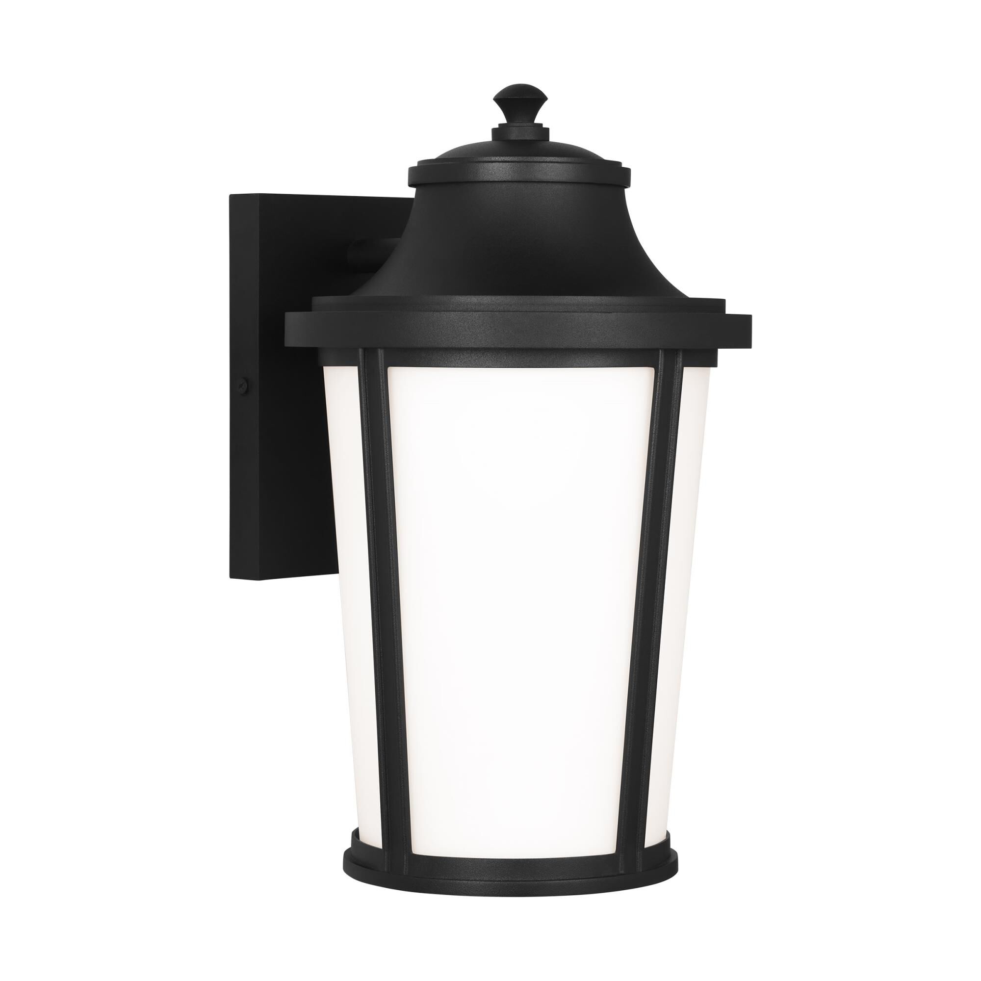 Shown in Textured Black finish and Etched White glass and Etched White Glass shade