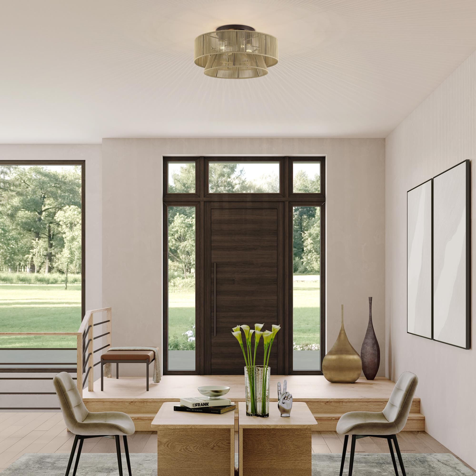 Florell 21 Inch Semi Flush Mount by Livex Lighting