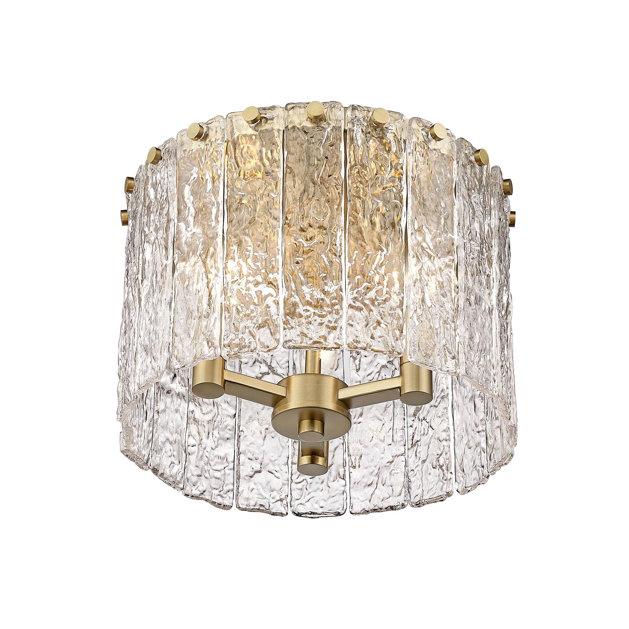 Shown in Modern Gold finish and Clear glass