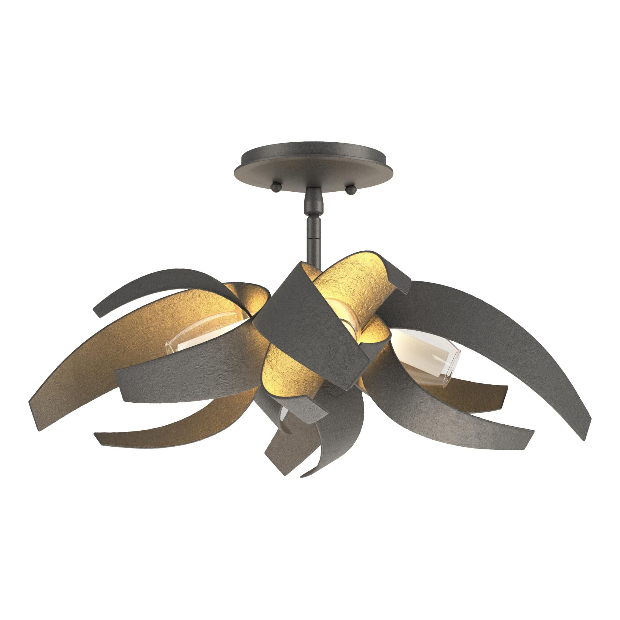 Corona 19 Inch 4 Light Semi Flush Mount by Hubbardton Forge
