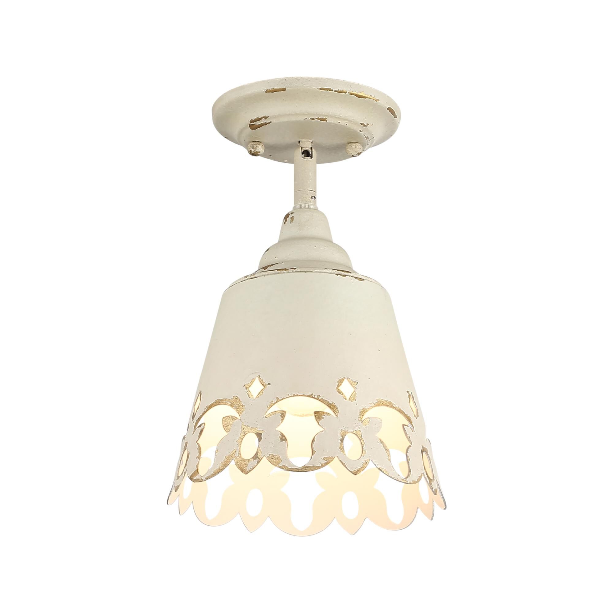 Shown in Antique Ivory finish and Beige shade