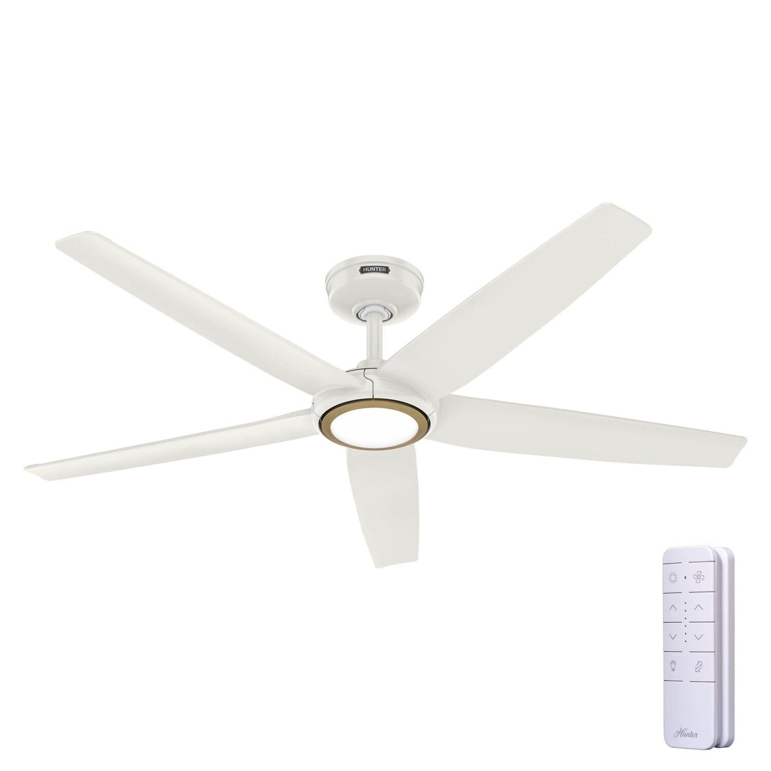 ZenTech 52 Inch Ceiling Fan with Light Kit by Hunter Fan