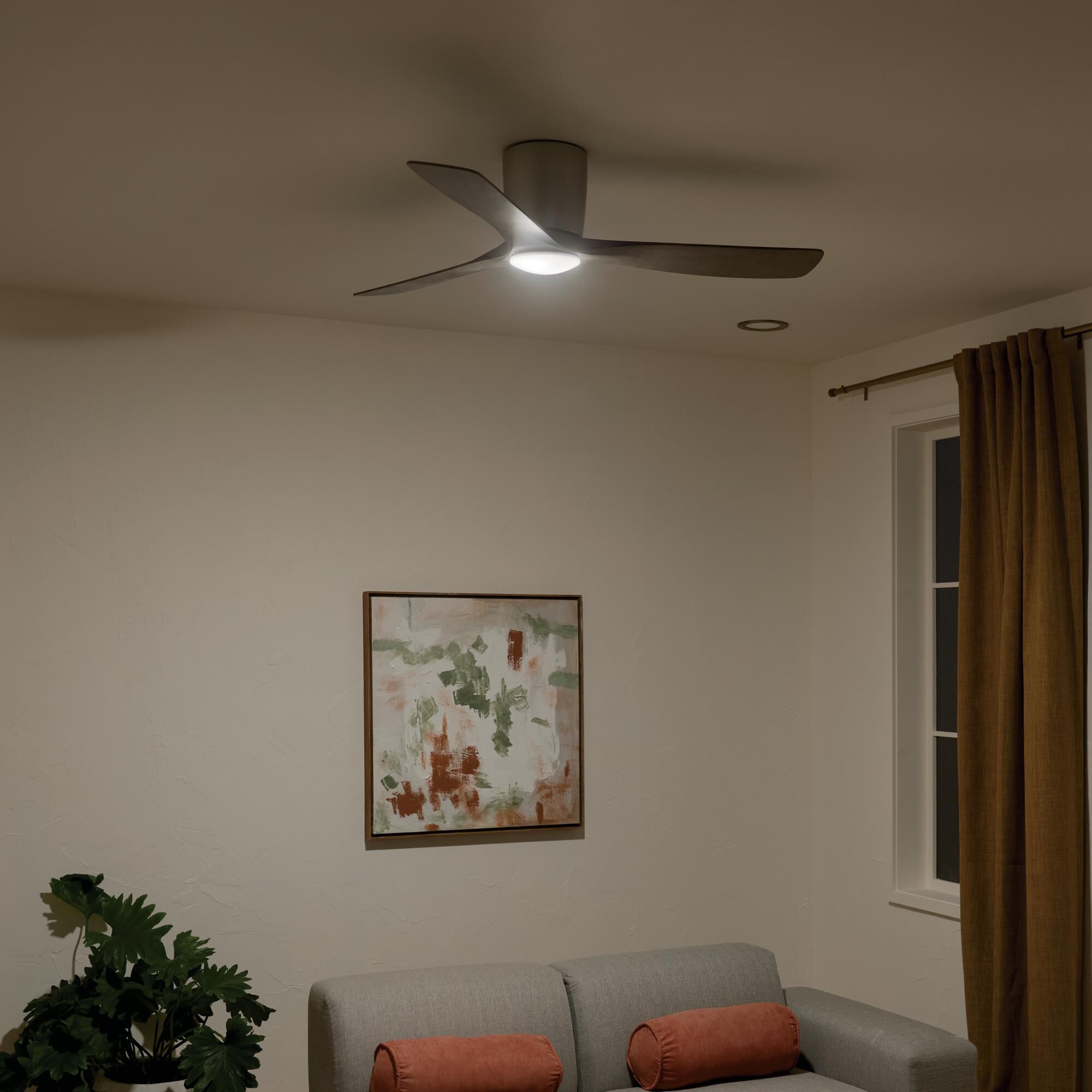 Volos 54 Inch Flush Mount Fan with Light Kit by Kichler Lighting