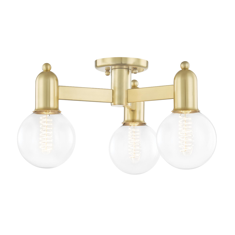 Bryce 18 Inch 3 Light Semi Flush Mount by Mitzi