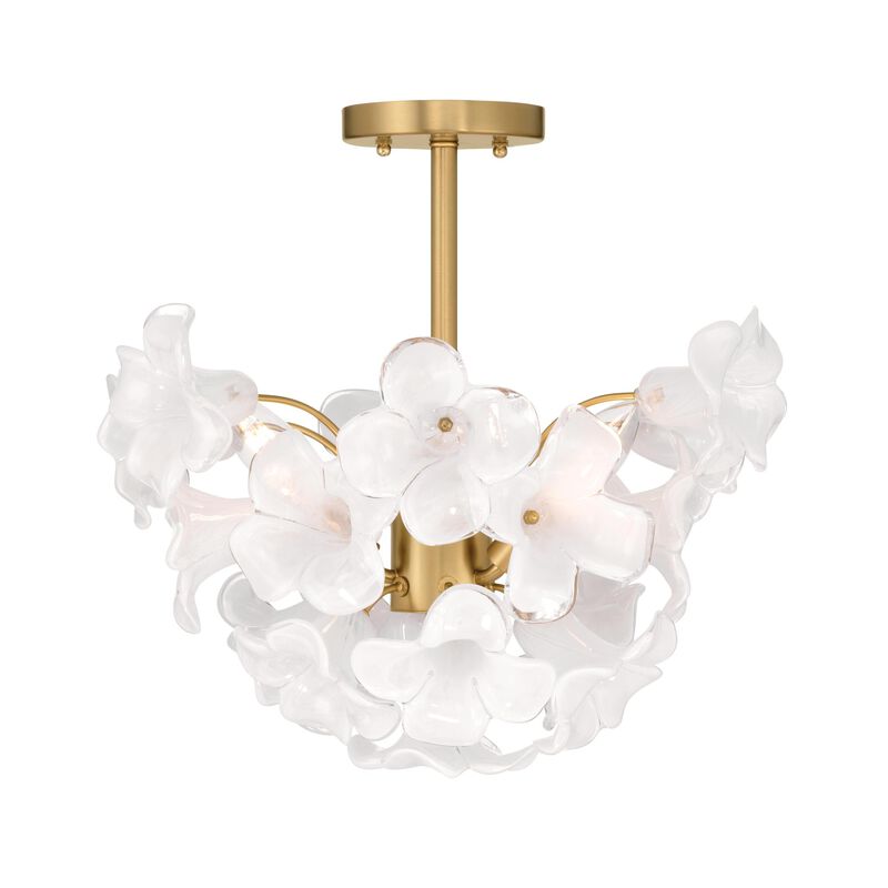 Bloome 17 Inch 3 Light Semi Flush Mount by Metropolitan Lighting