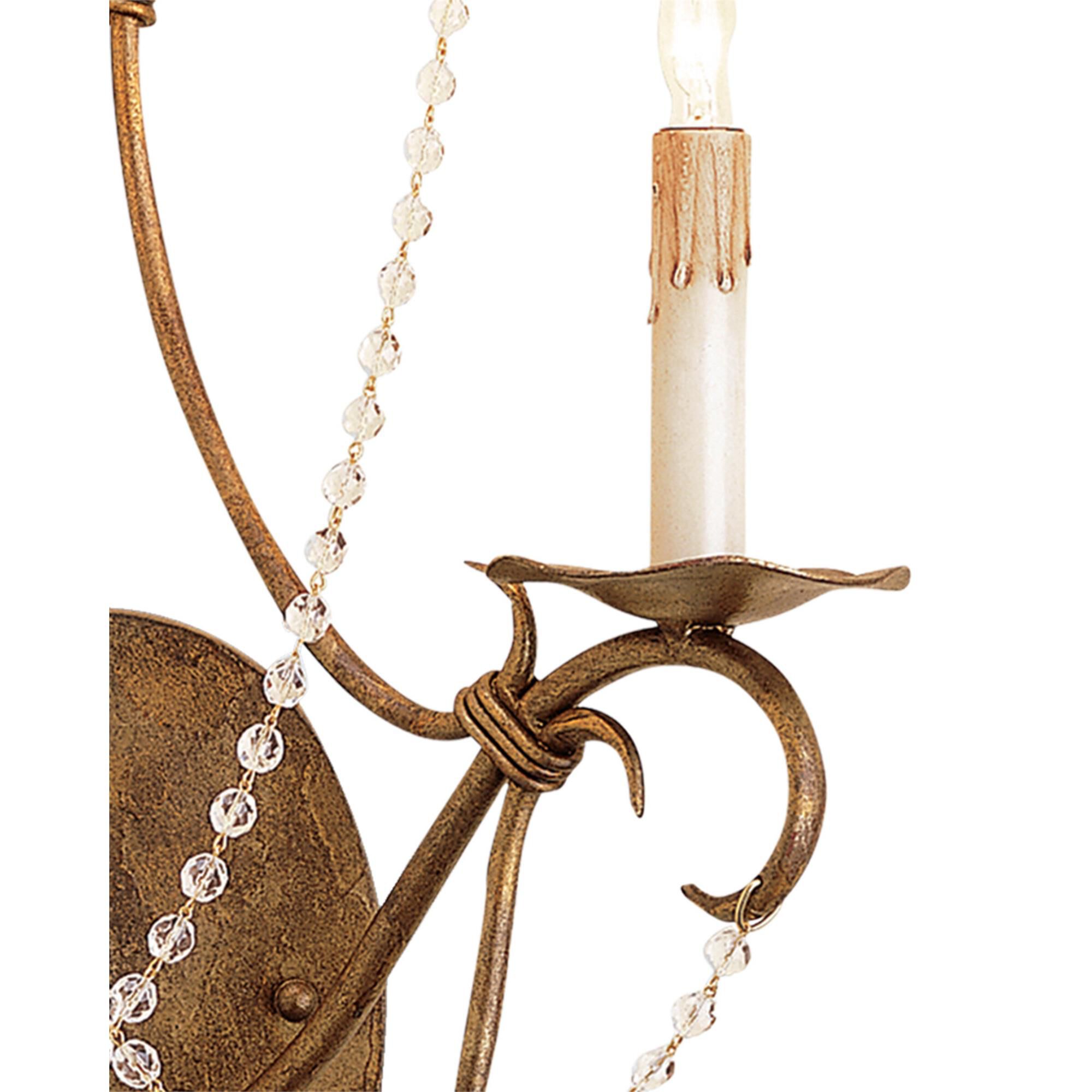 Crystal Lights 22 Inch Wall Sconce,