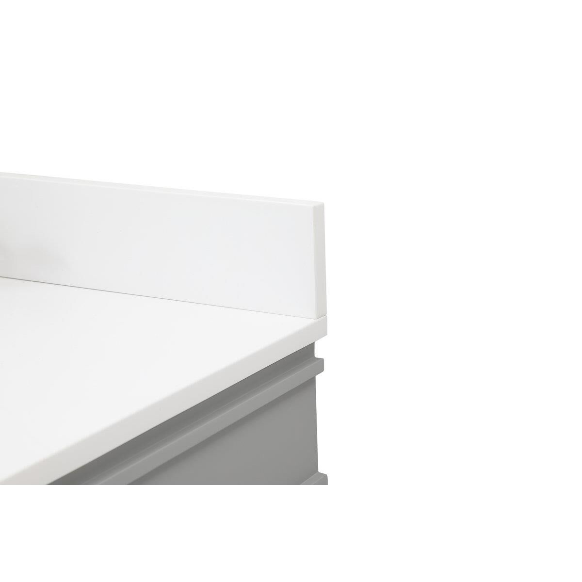 Shown in Grey finish and Backsplash accent