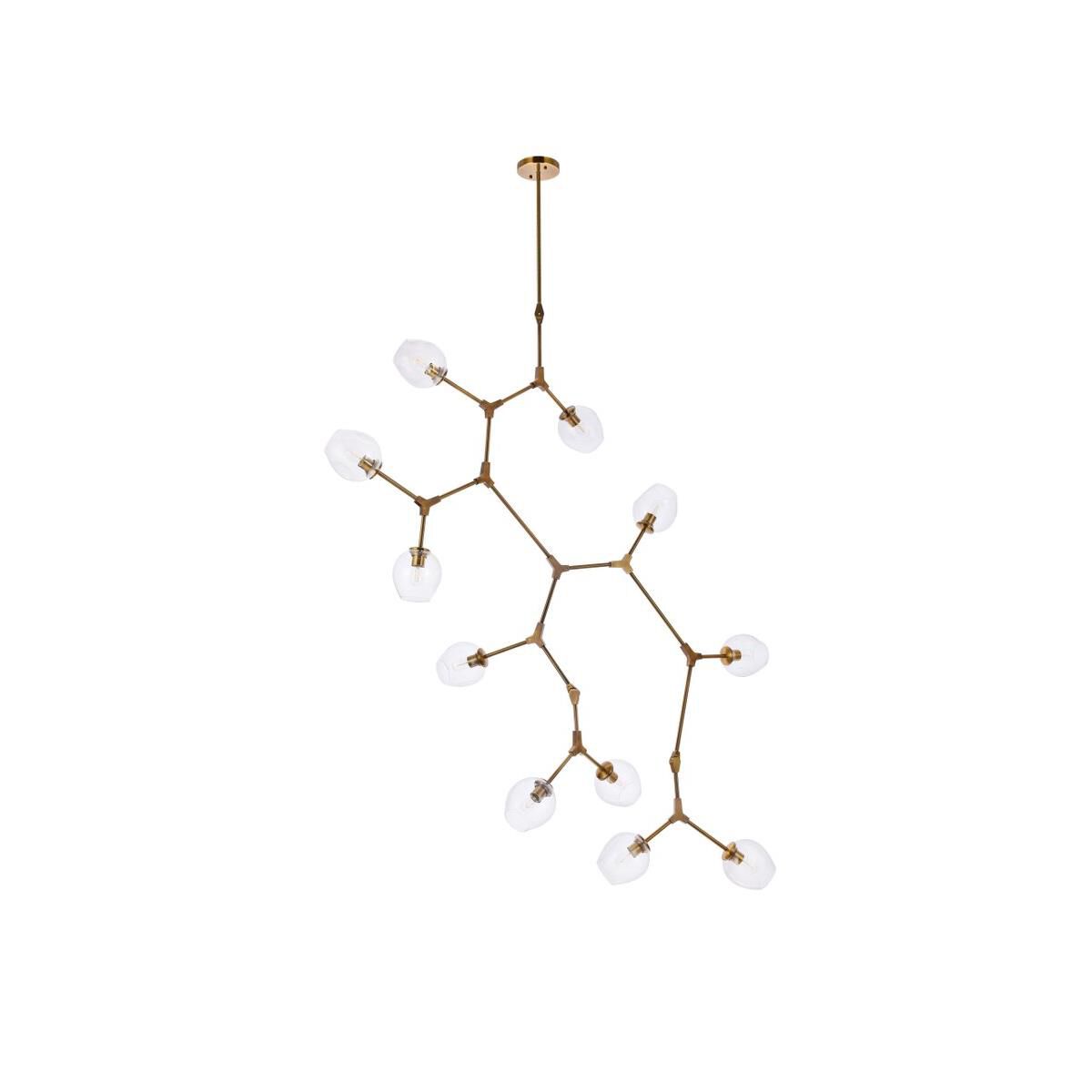 Cavoli 73 Inch 11 Light Mini Chandelier by Elegant Lighting
