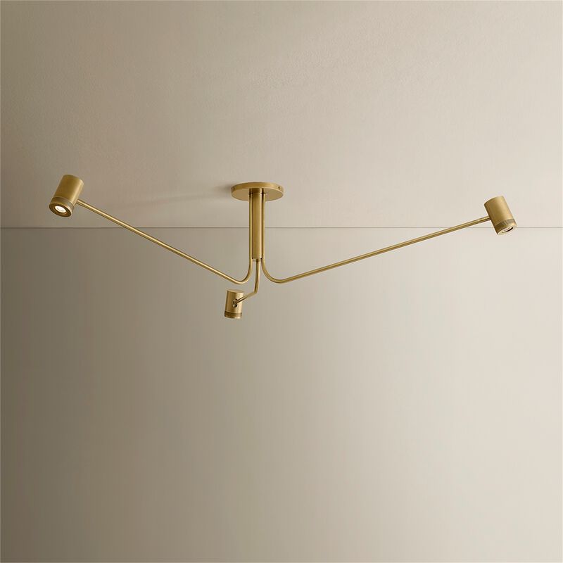 Vertex 53 Inch Semi Flush Mount by Sonneman