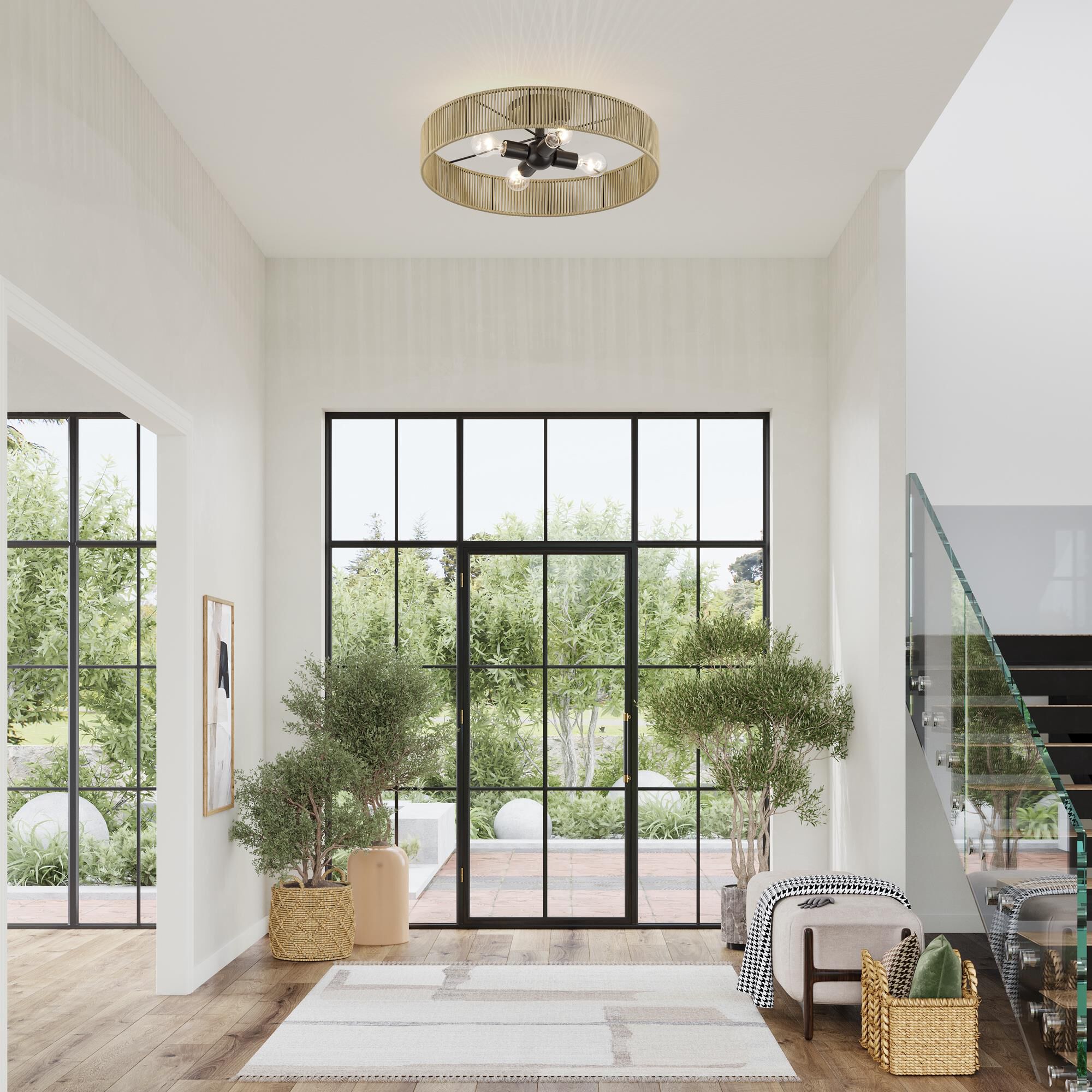 Goldiemesh 22 Inch Semi Flush Mount by Livex Lighting