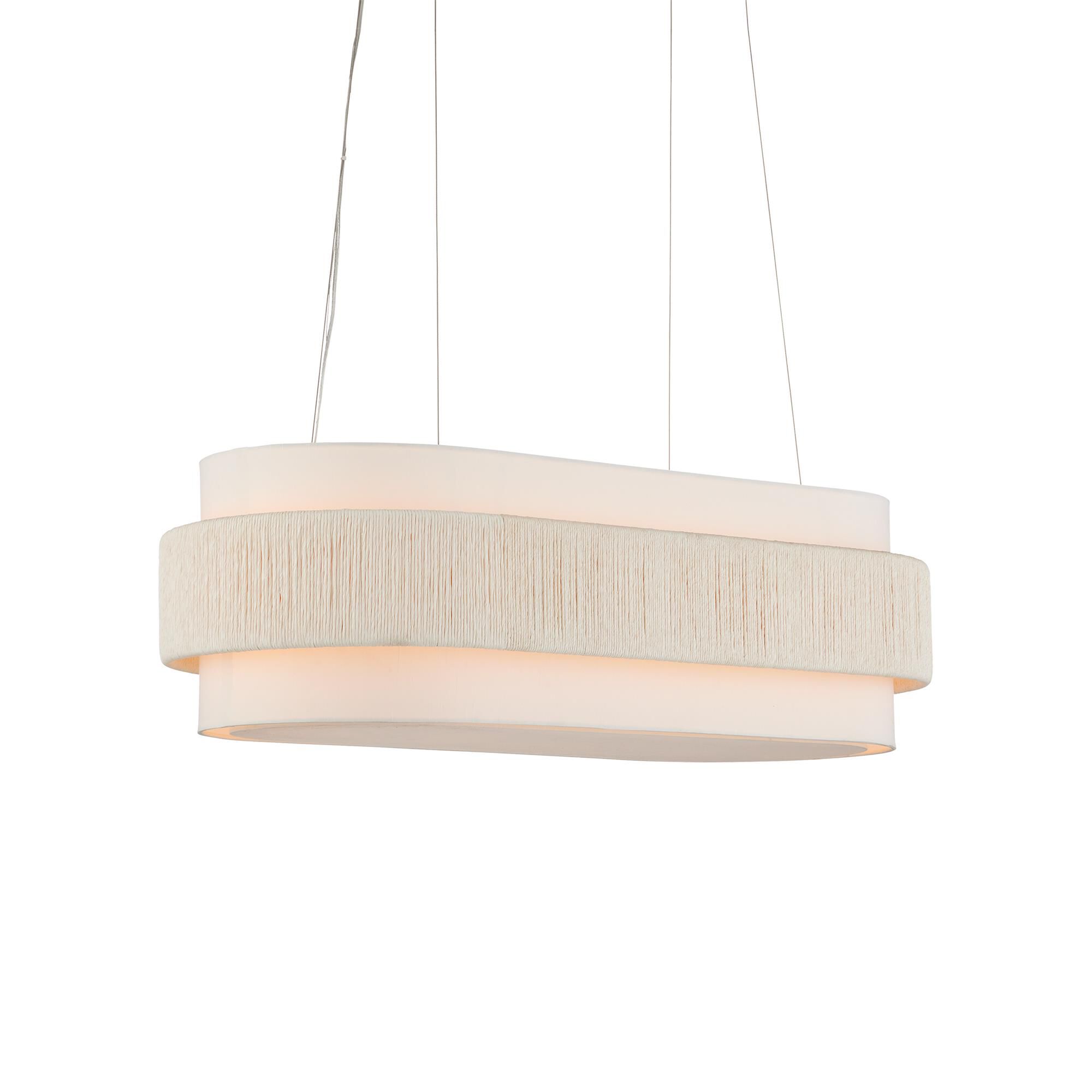 Shown in White and Sugar White finish and Off White Shantung shade