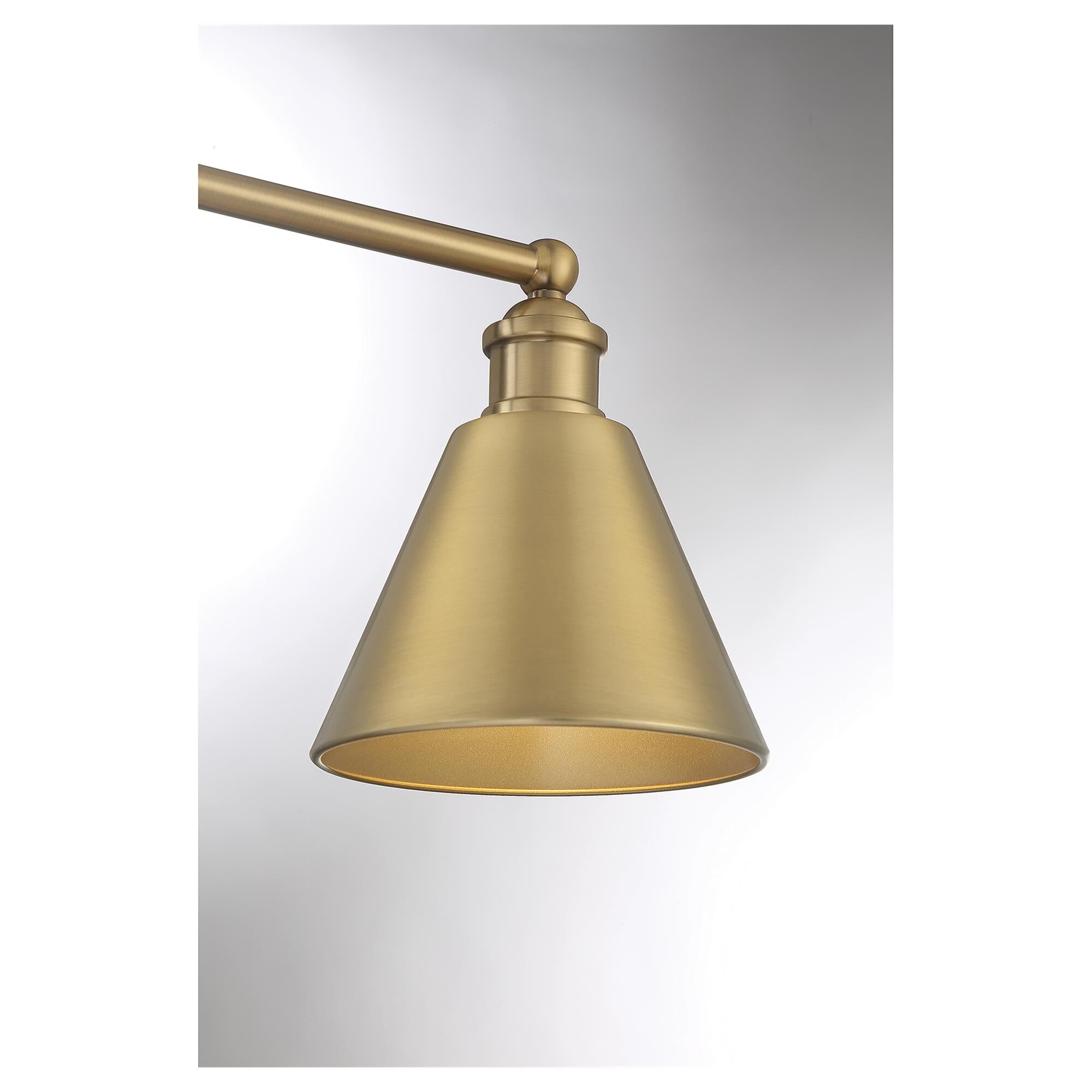 Shown in Natural Brass finish and Natural Brass Metal shade