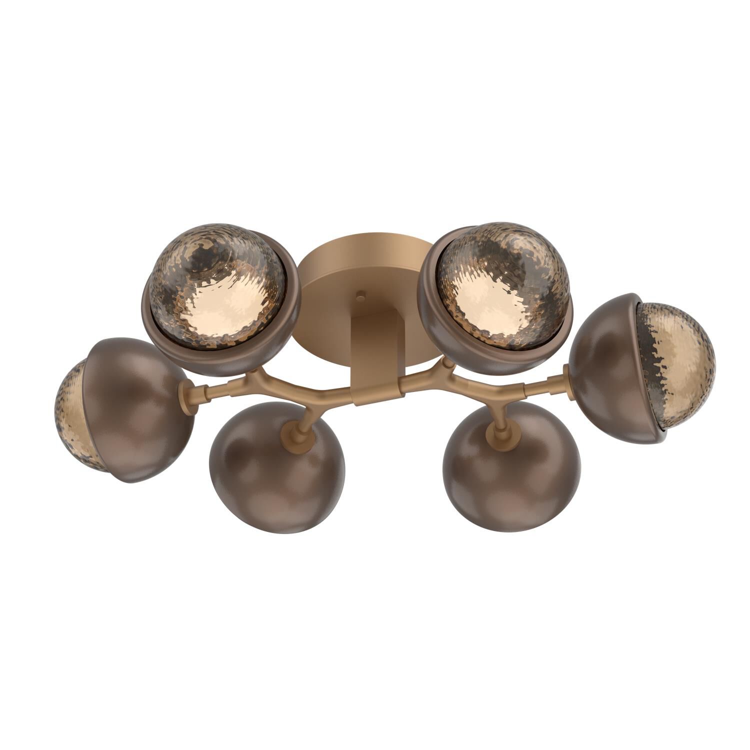 Shown in Novel Brass finish and Bronze glass and Burnished Bronze accent