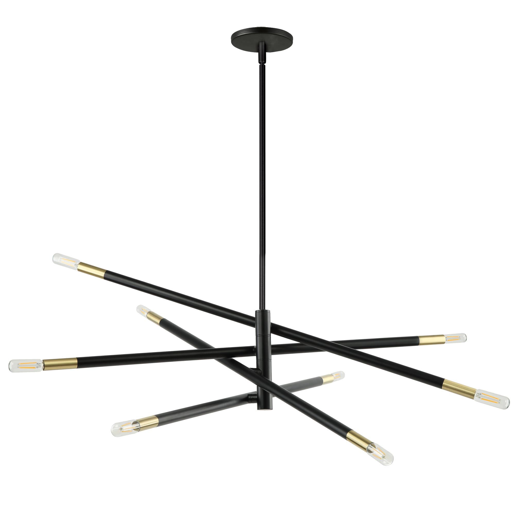 Wand 50 Inch 8 Light Chandelier by Dainolite