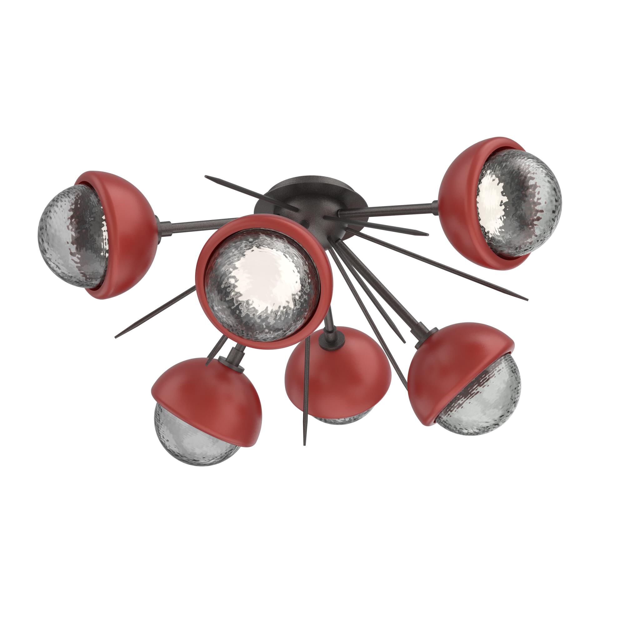 Shown in Graphite finish and Smoke glass and Cinnamon Red accent