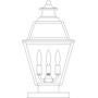 Inverness 18 Inch Tall 3 Light Outdoor Pier Lamp by Arroyo Craftsman