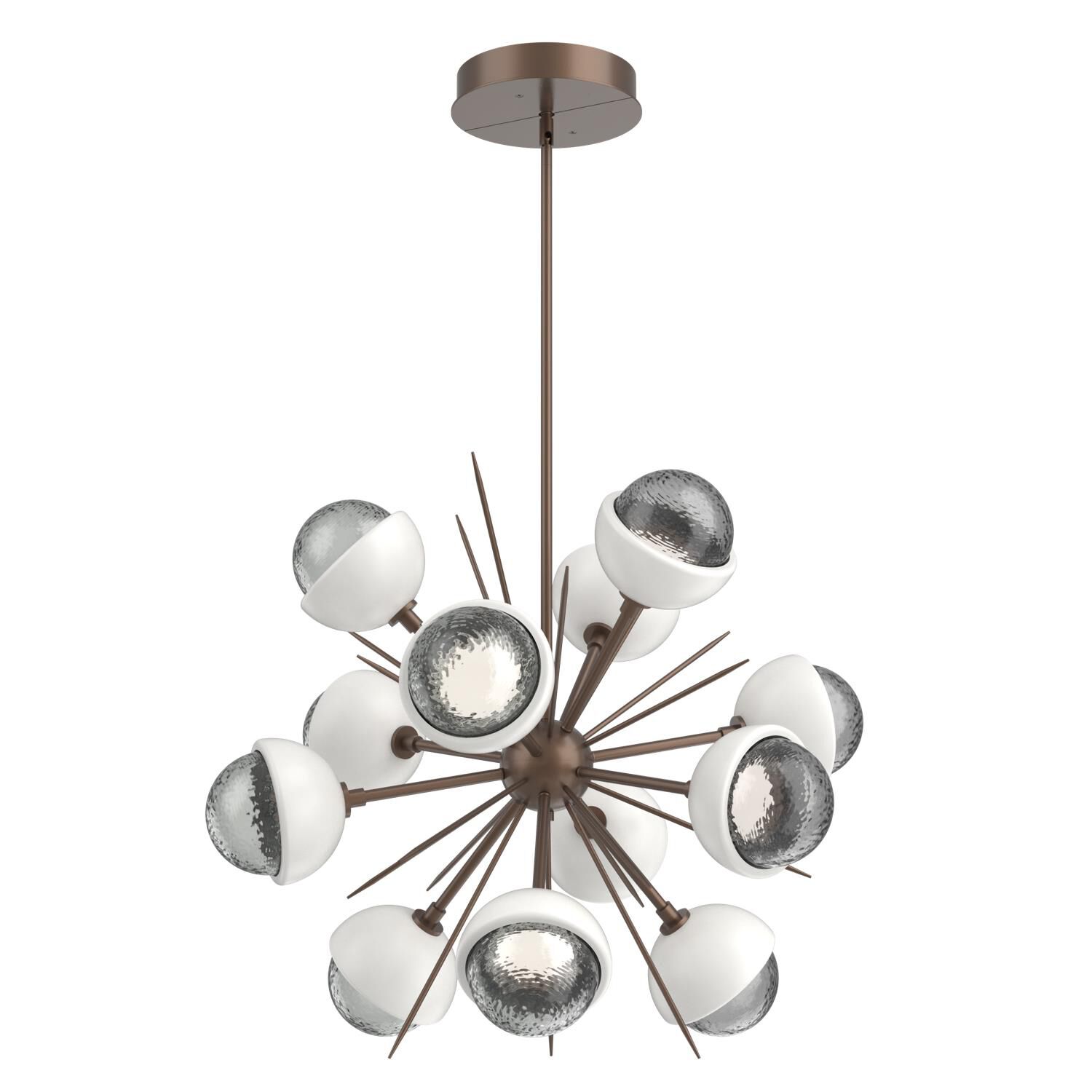 Shown in Burnished Bronze finish and Smoke glass and Salt White accent