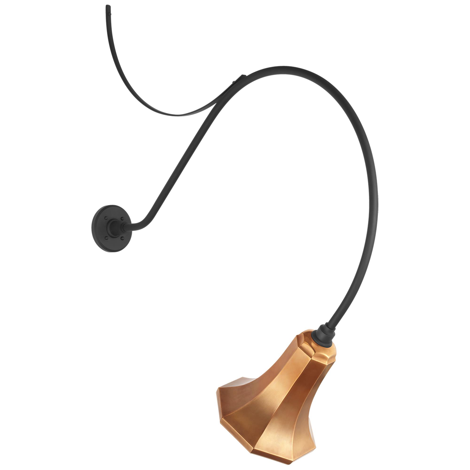 Shown in Matte Black finish and Copper shade