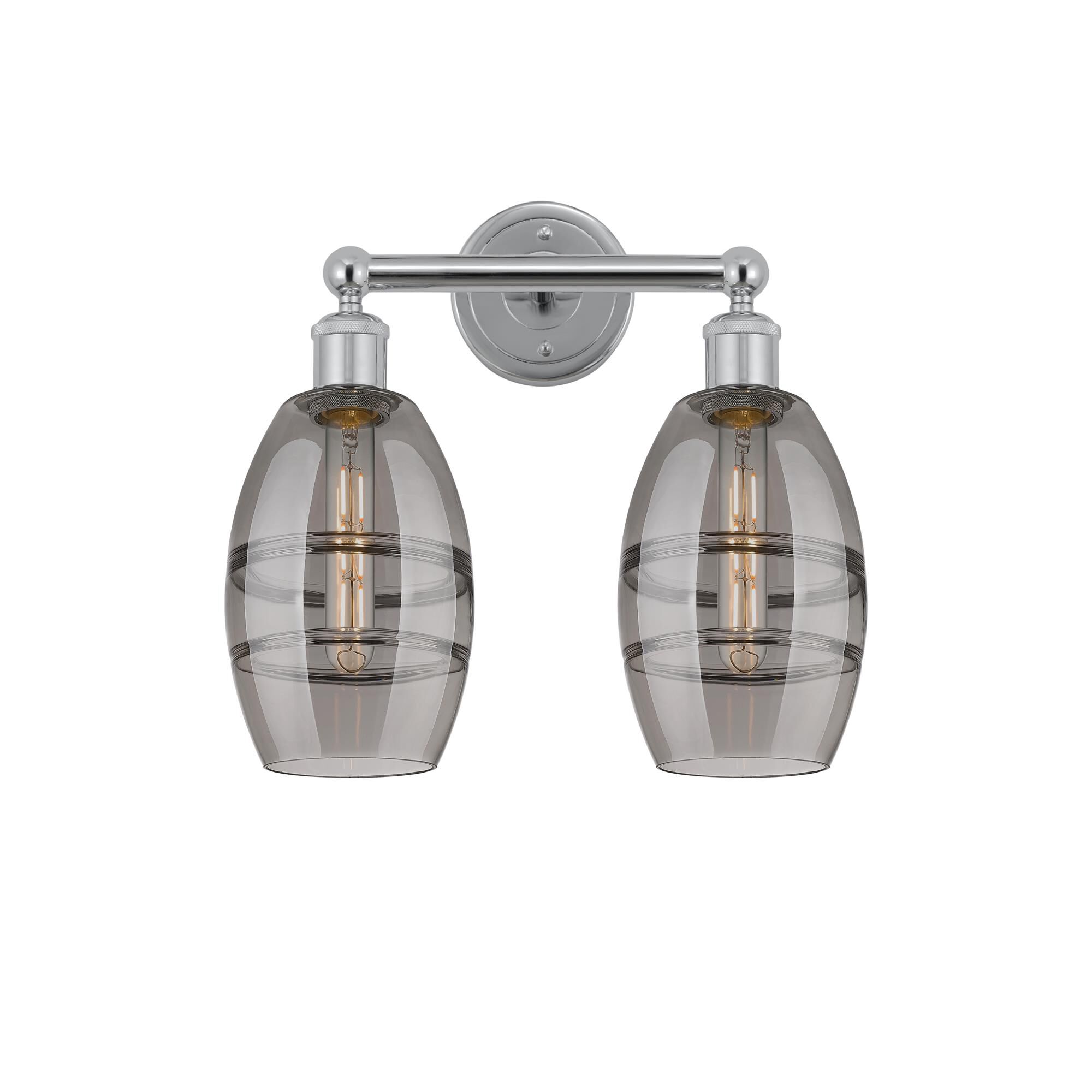 Shown in Polished Chrome finish and Light Smoke glass