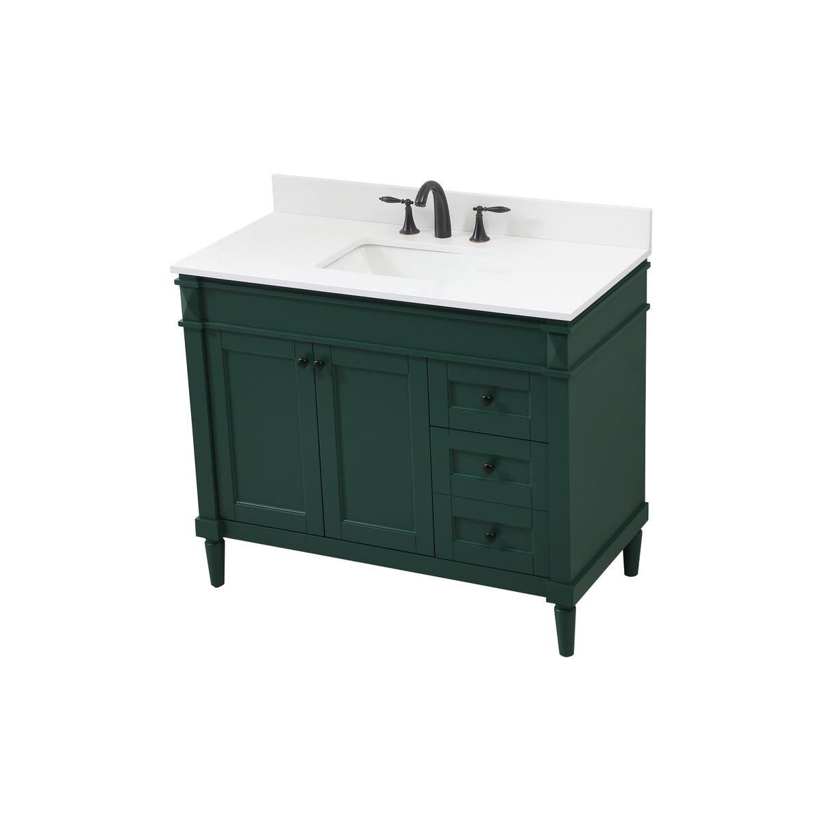 Shown in Green finish and Backsplash accent