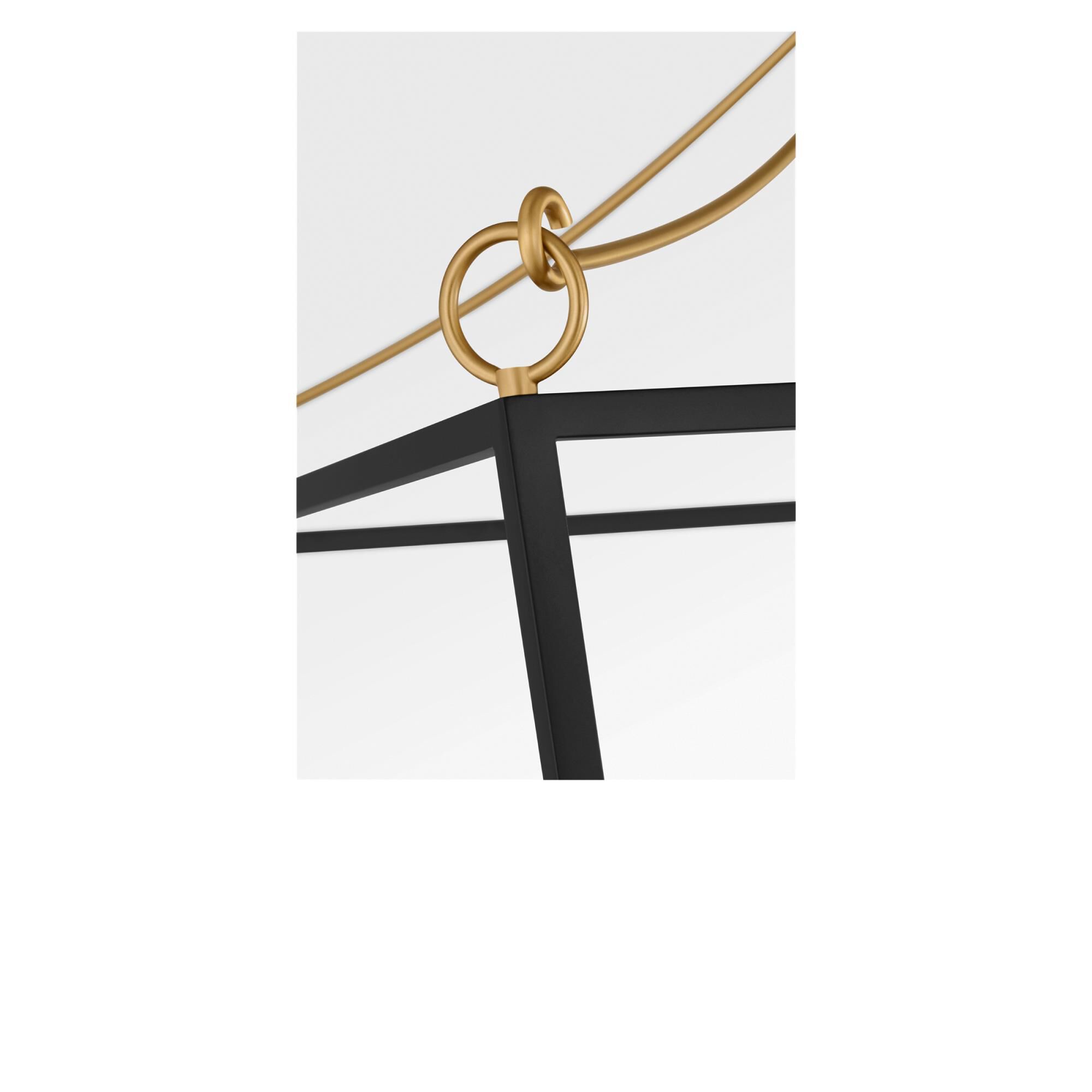 Shown in Midnight Black and Burnished Brass finish