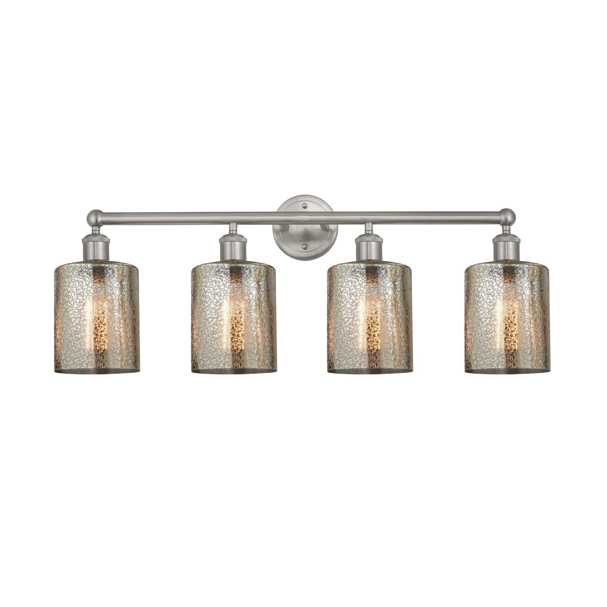 Shown in Brushed Satin Nickel, Mercury finish and Mercury glass and Mercury Glass shade