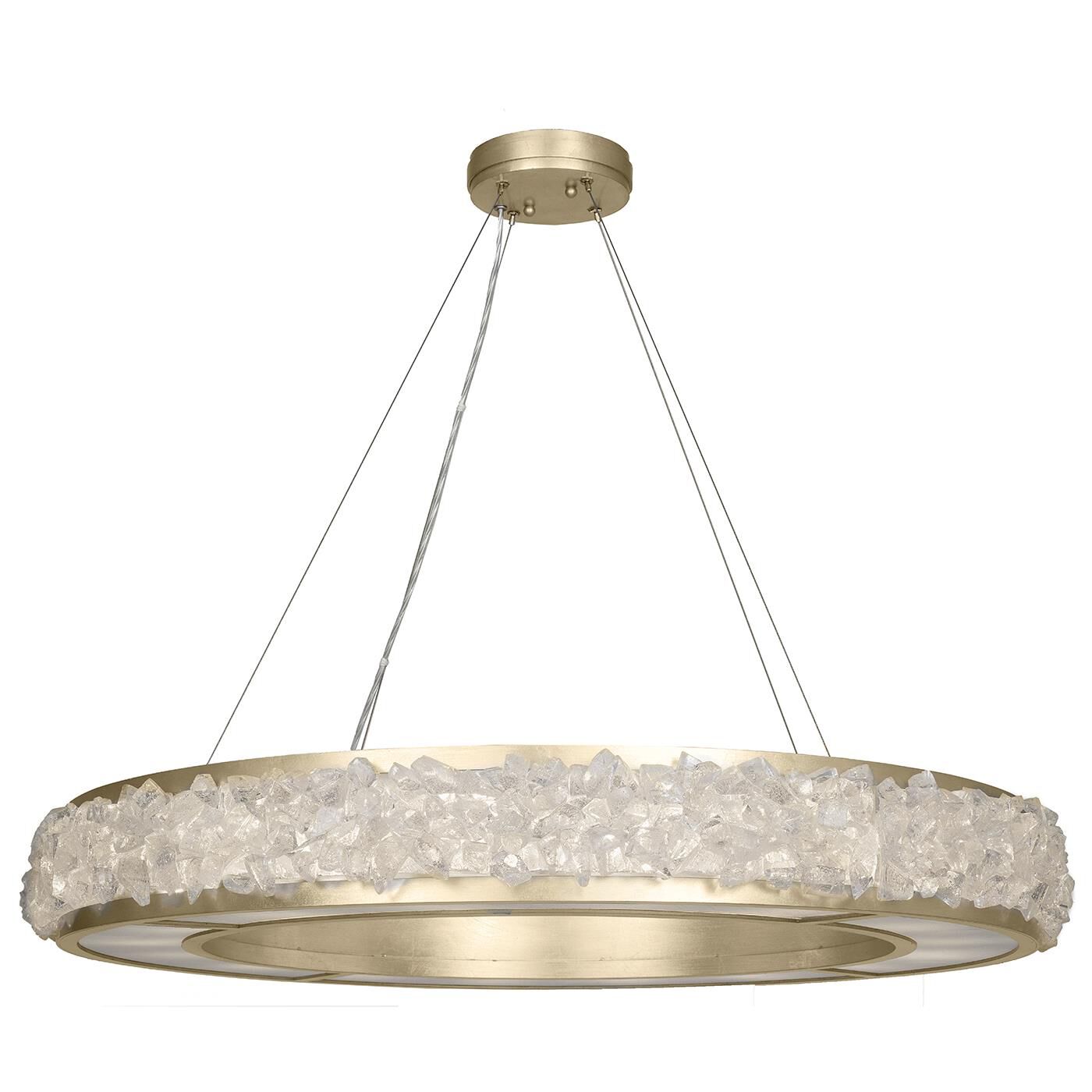 Shown in Gold finish and False crystal and False glass