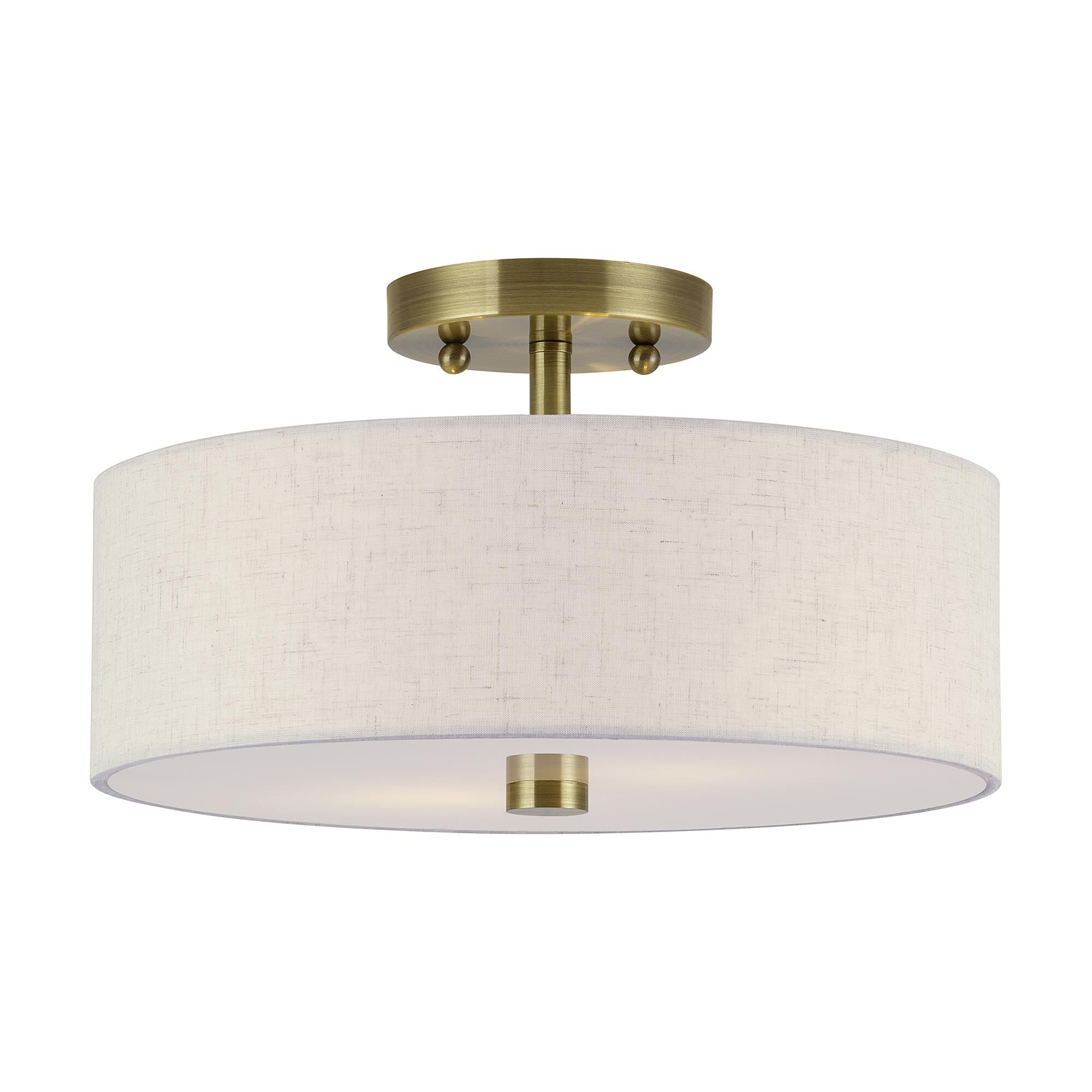 Monroe 13 Inch Semi Flush Mount by Livex Lighting