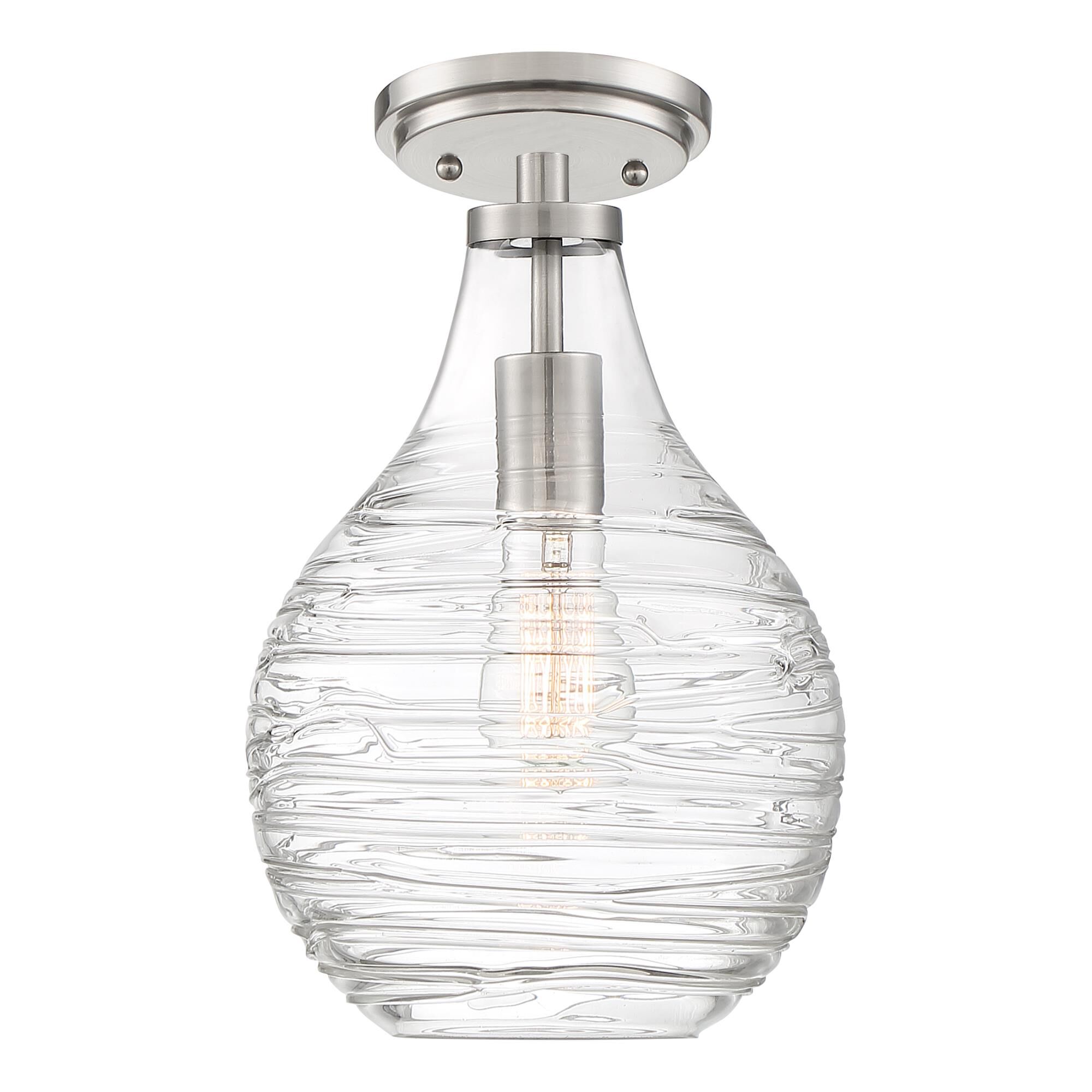 Genie 8 Inch 1 Light Semi Flush Mount by Quoizel