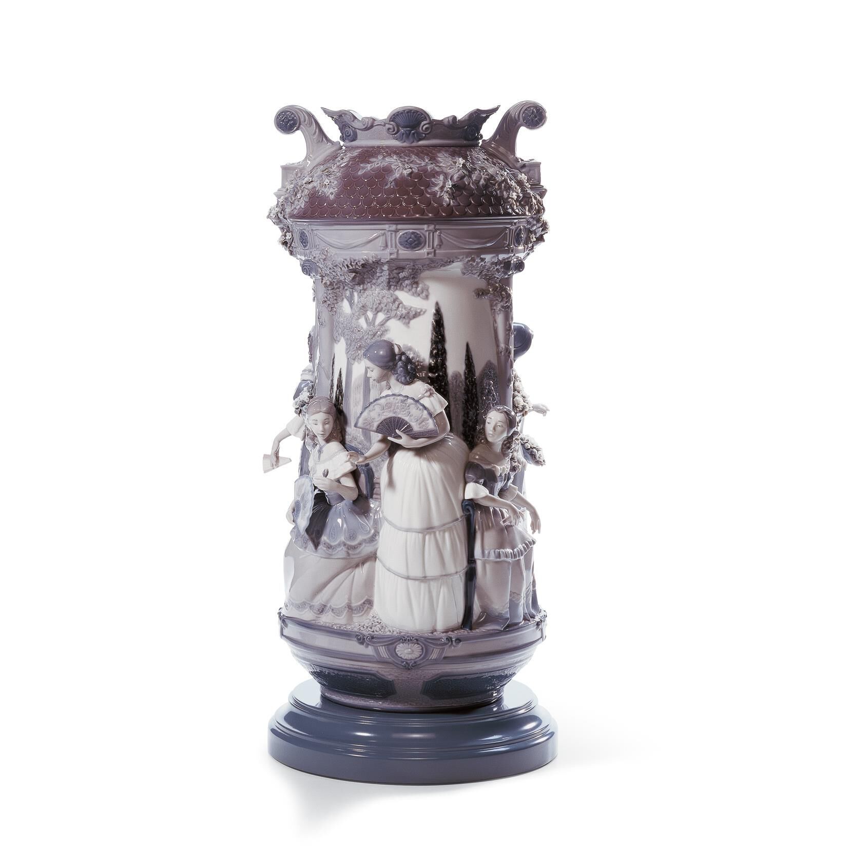 Ladies In The Garden Vase-Urn by Lladro
