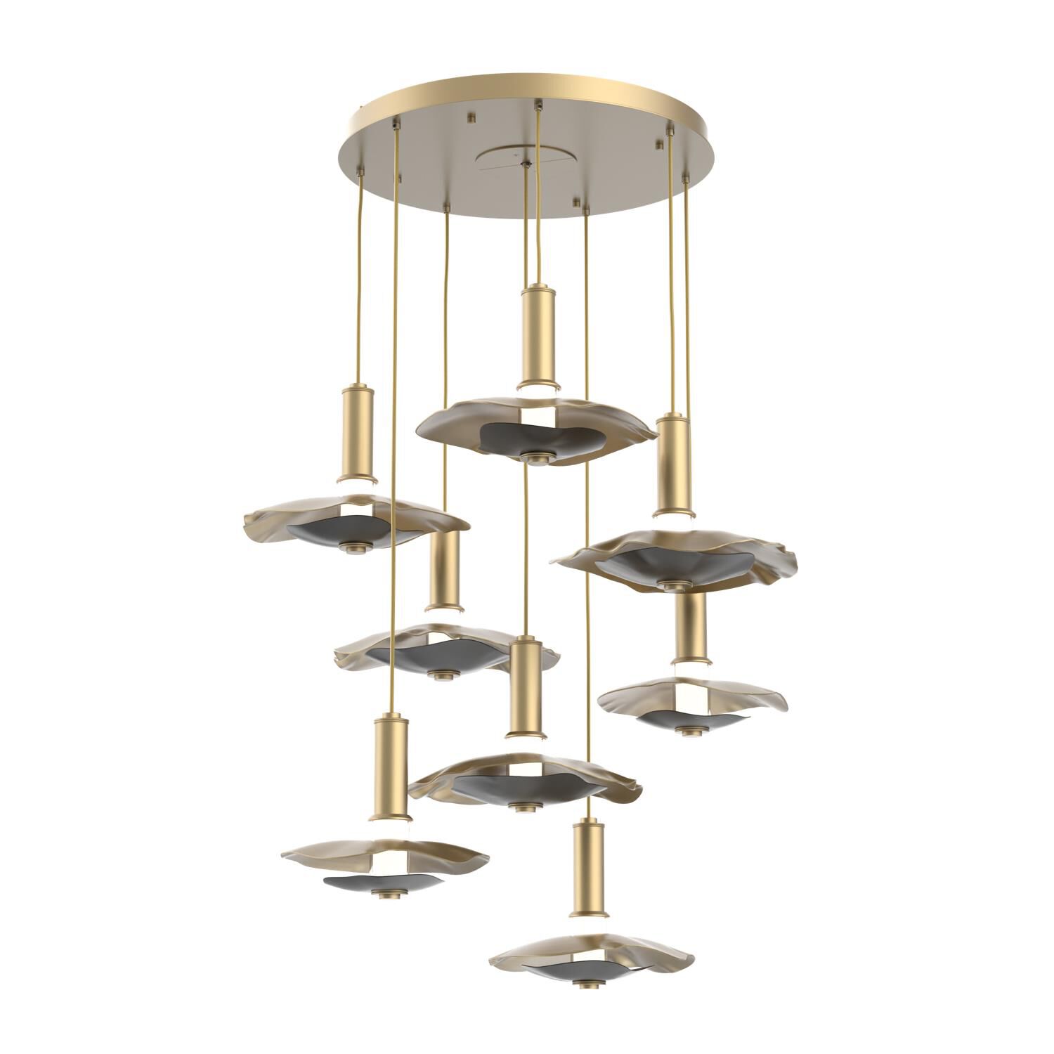 Shown in Gilded Brass finish and Matte Black accent