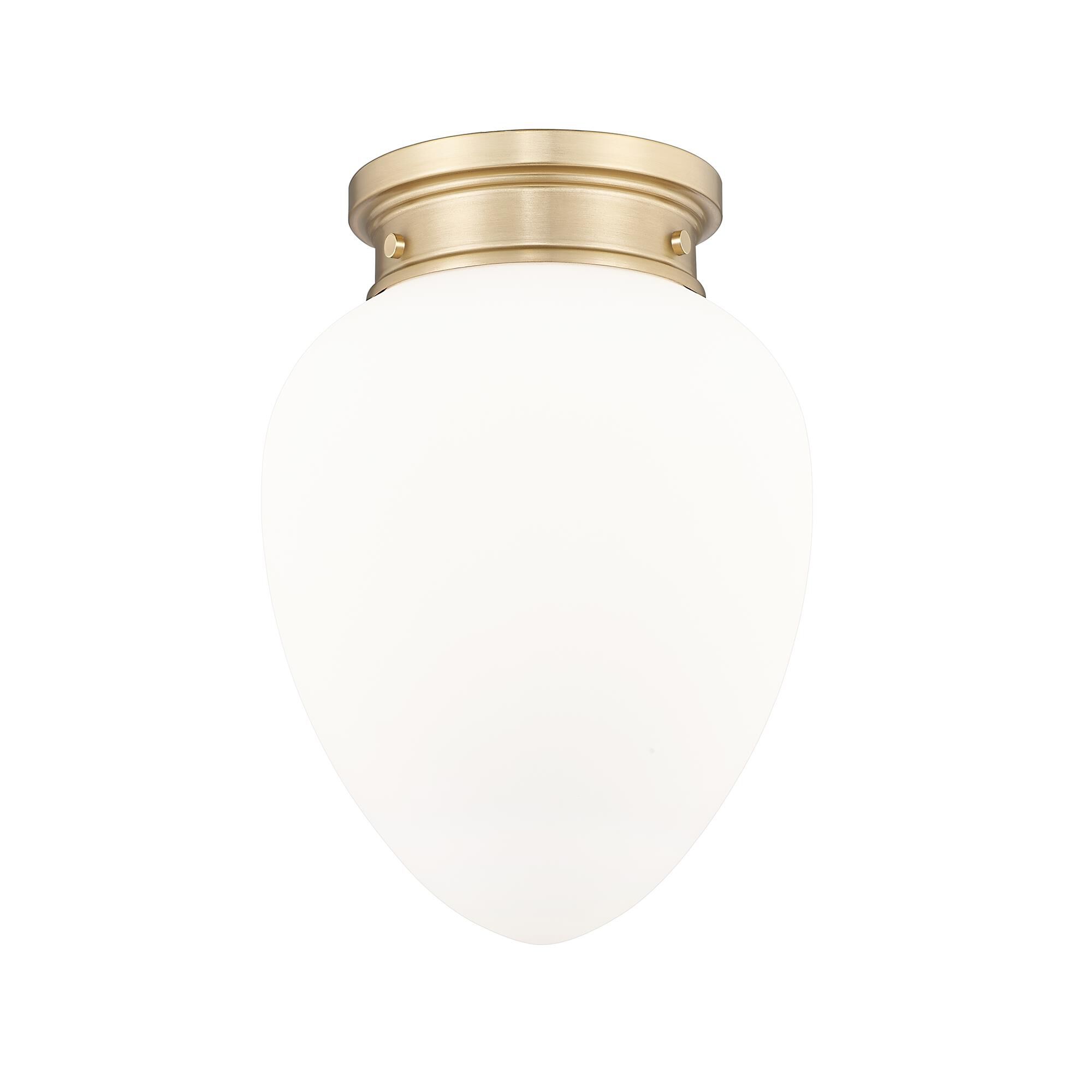 Shown in Modern Gold finish and Etched Opal glass and Etched Opal shade