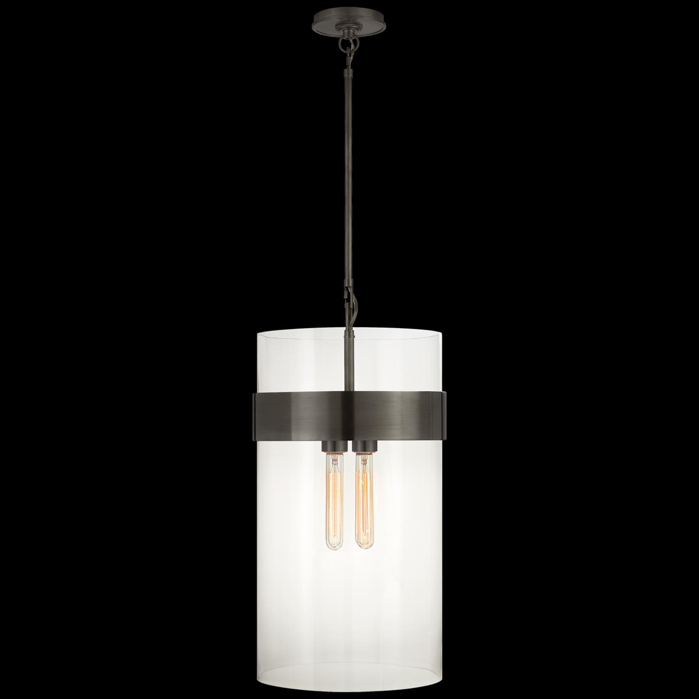 Shown in Bronze finish and Clear glass