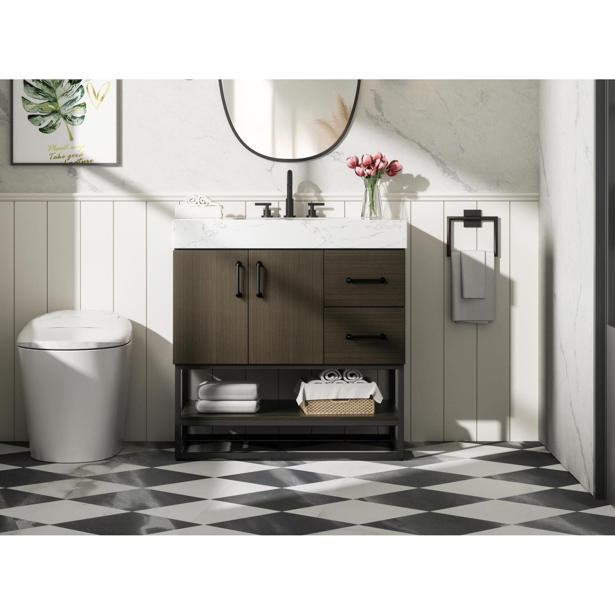 Shown in Mocha Brown finish