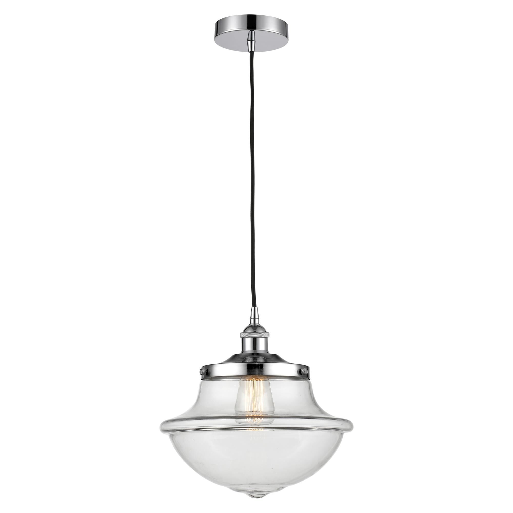 Shown in Polished Chrome finish and Clear glass